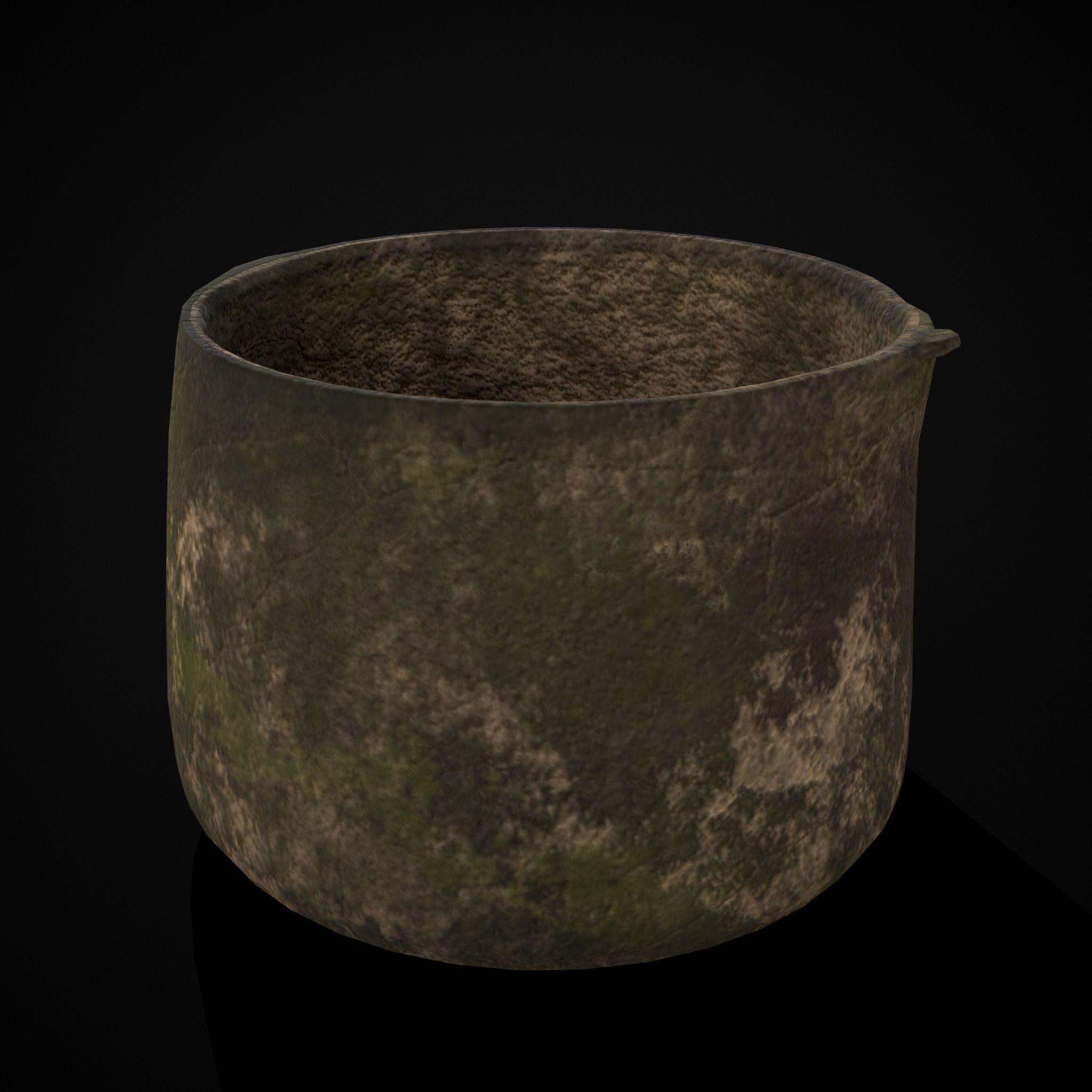 Rustic Clay Cups Low-poly 3D model_17