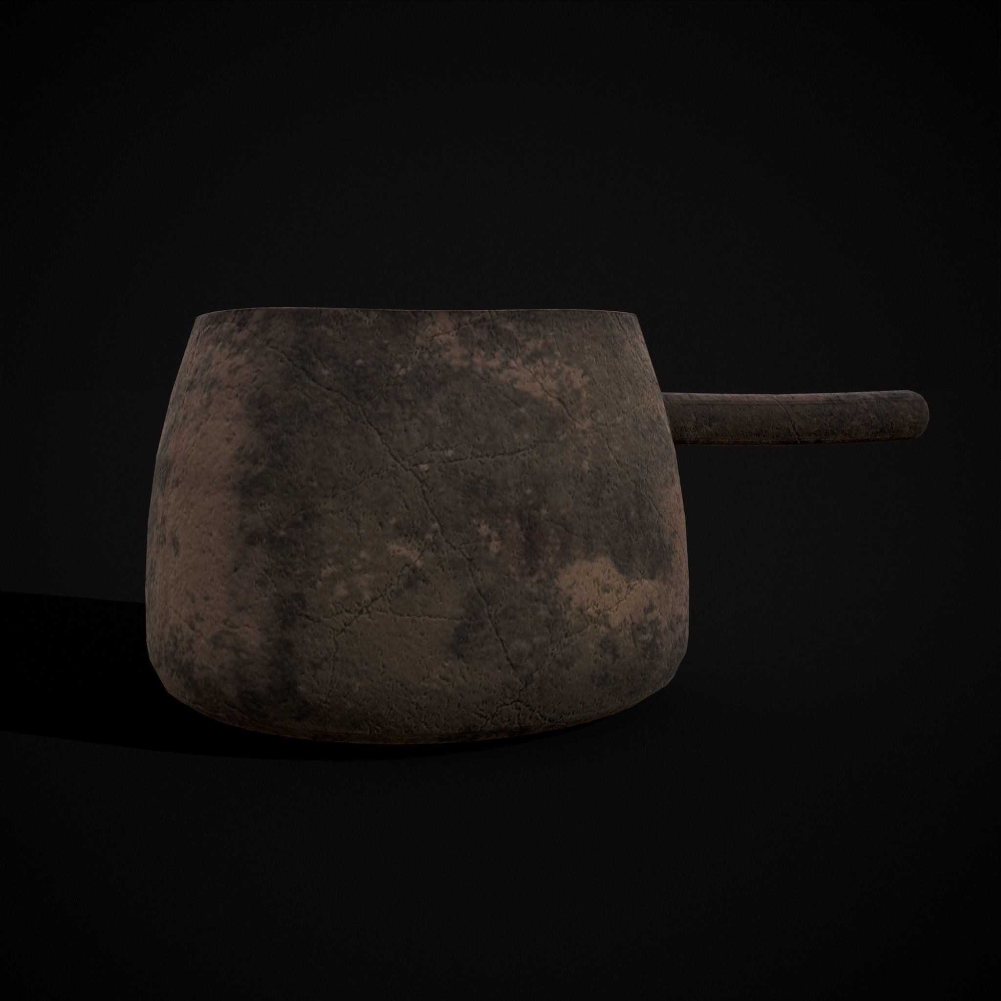 Rustic Clay Cups Low-poly 3D model_11