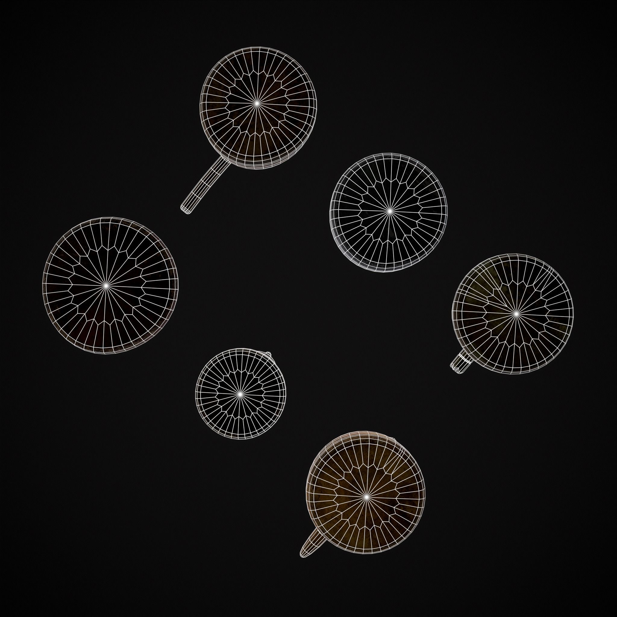 Rustic Clay Cups Low-poly 3D model_26