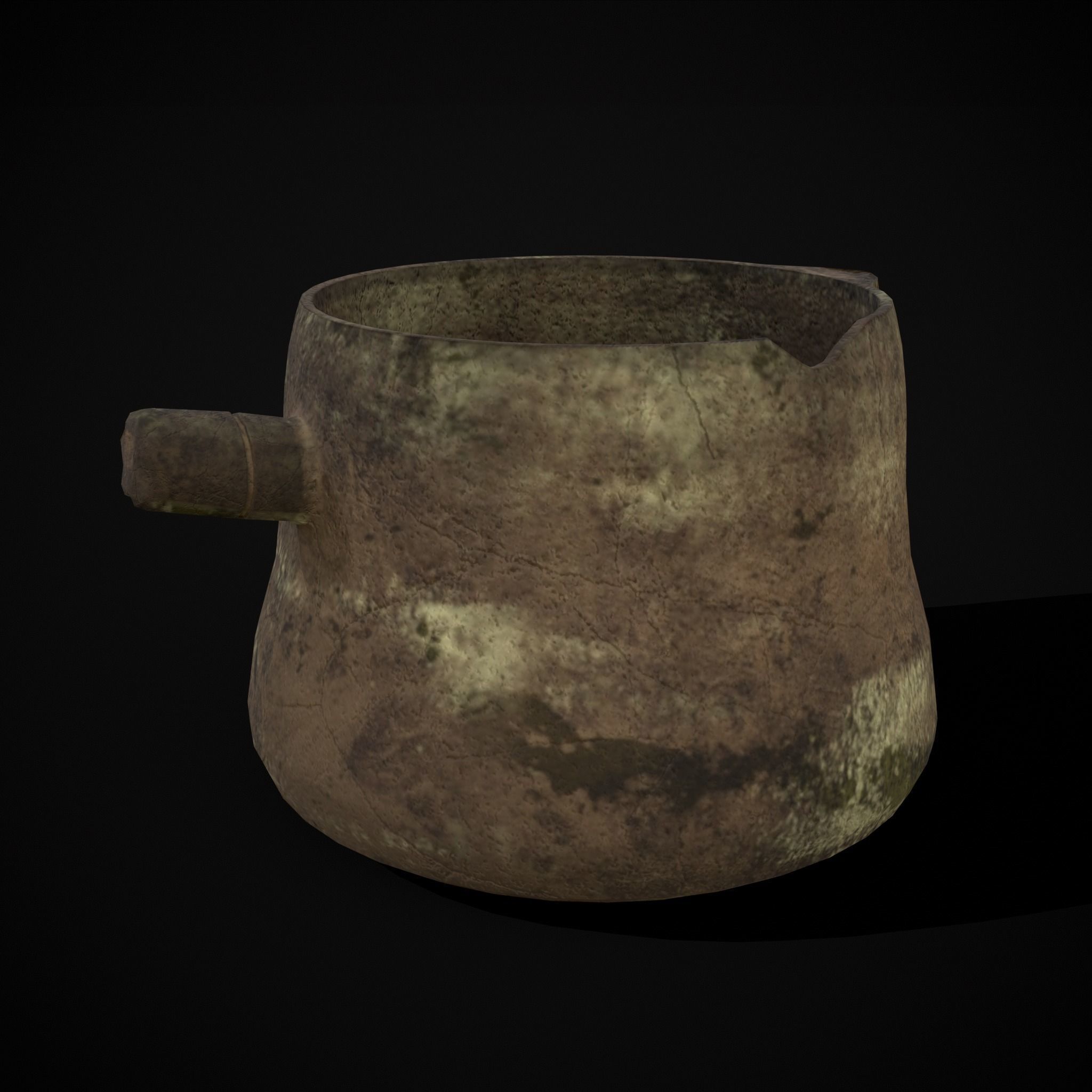 Rustic Clay Cups Low-poly 3D model_13