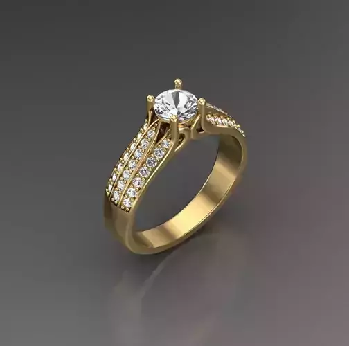 Solitaire Wedding Engagement Women Ring