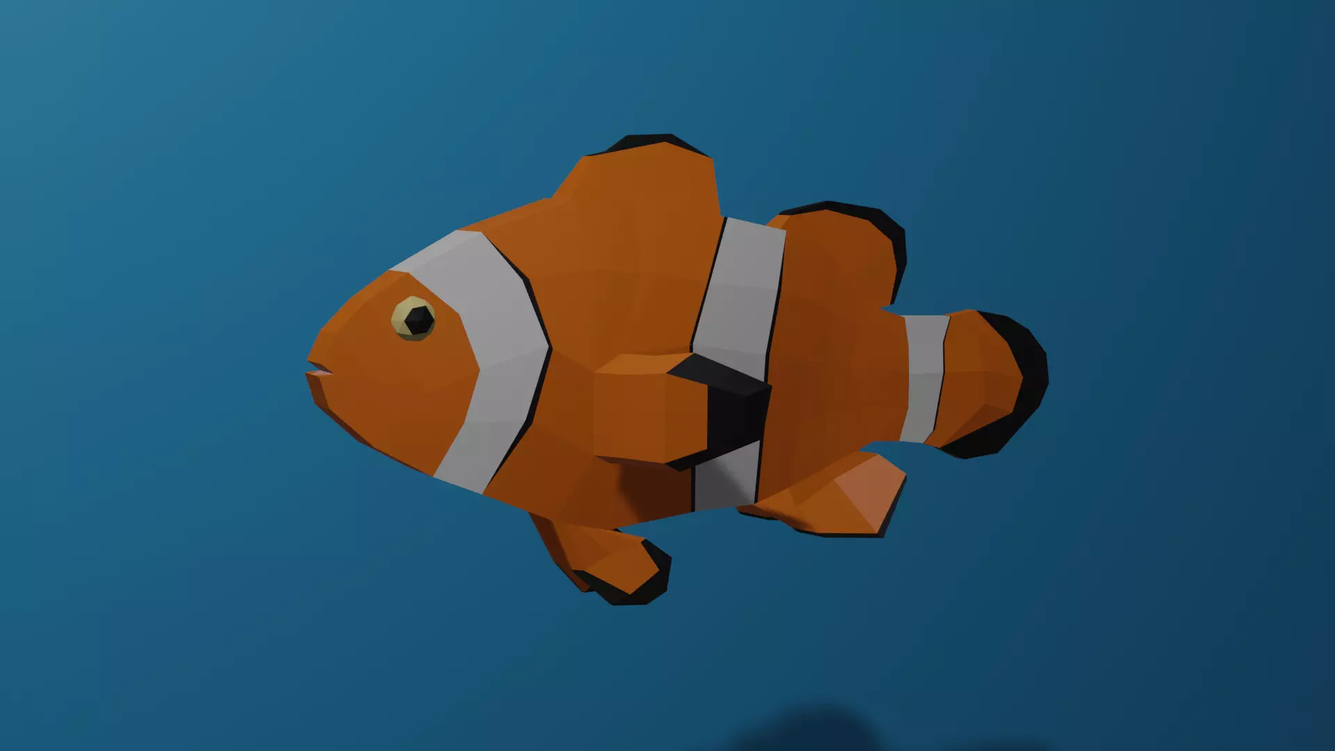 clownfish - Pez payaso Lowpoly Free low-poly 3D model