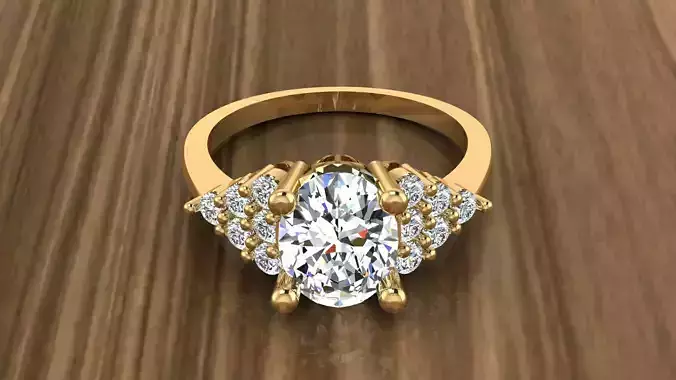Diamond Jewelry Ring 3D print model