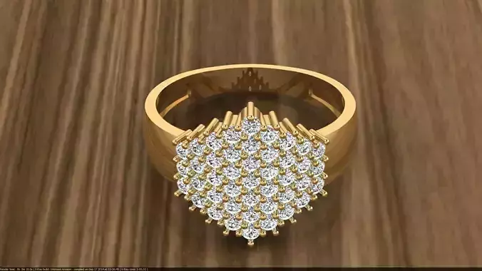 Diamond Jewelry Ring 3D print model
