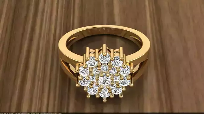 Diamond Jewelry Ring 3D print model