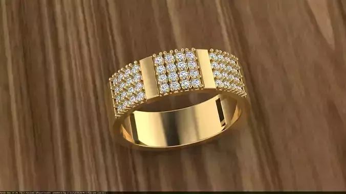 Diamond Jewelry Ring 3D print model
