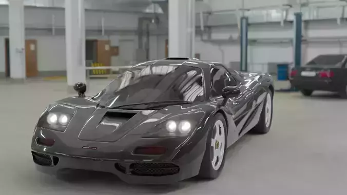 McLaren F1 Low-poly 3D model