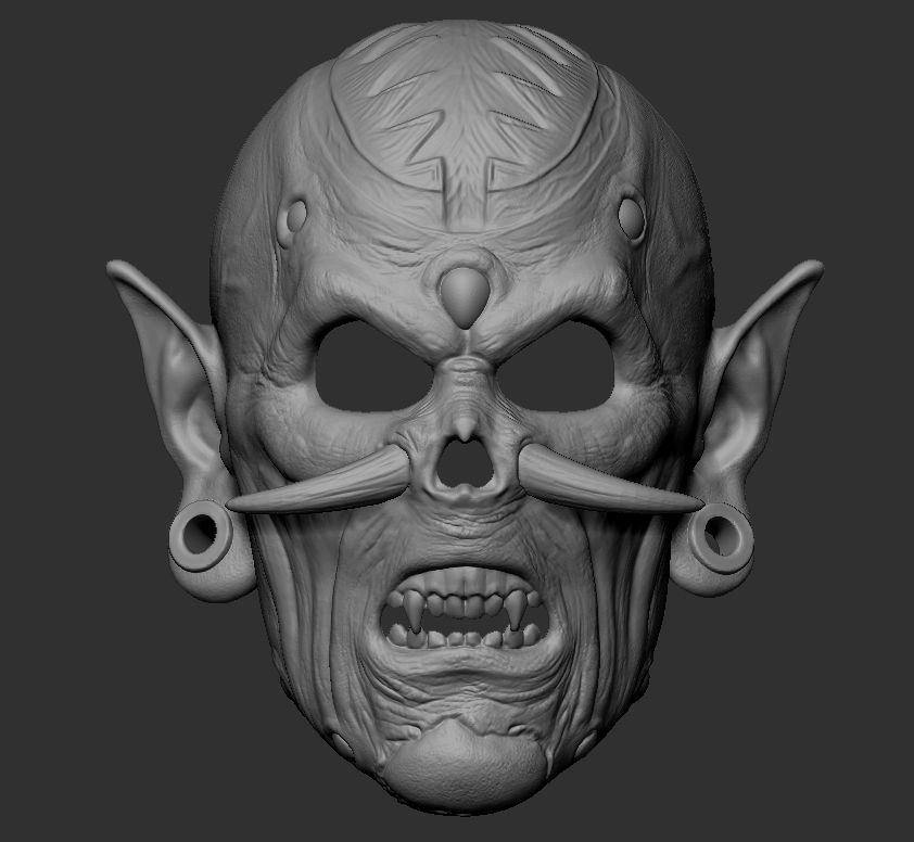 DEMON MASK 3D print model_3