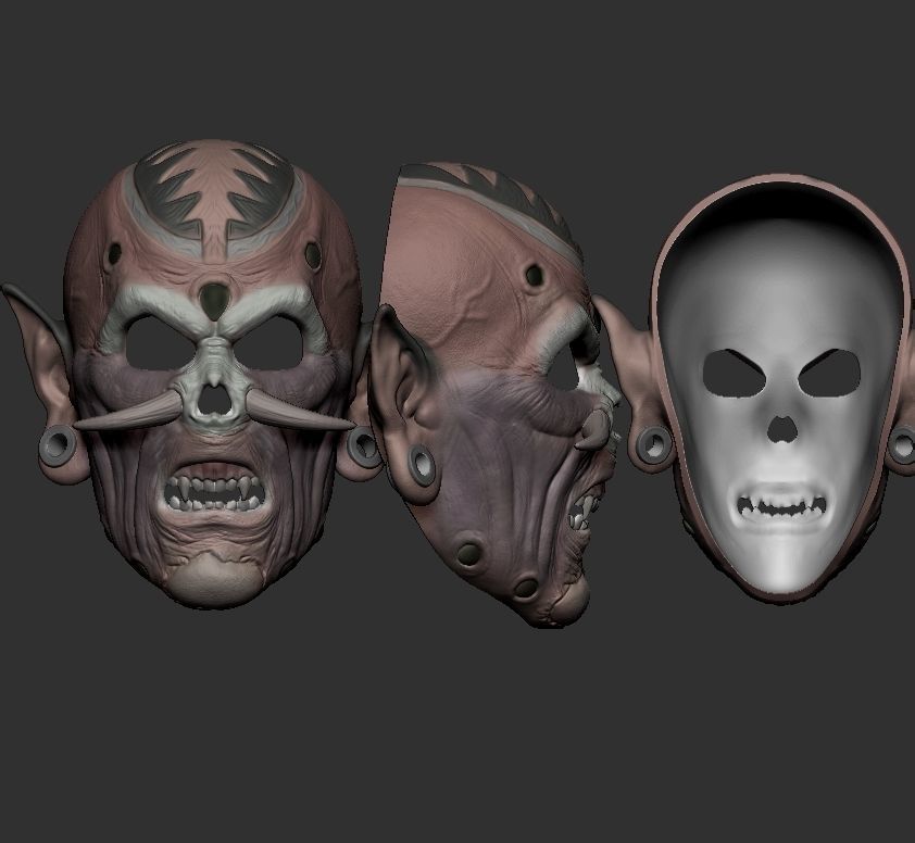 DEMON MASK 3D print model_8
