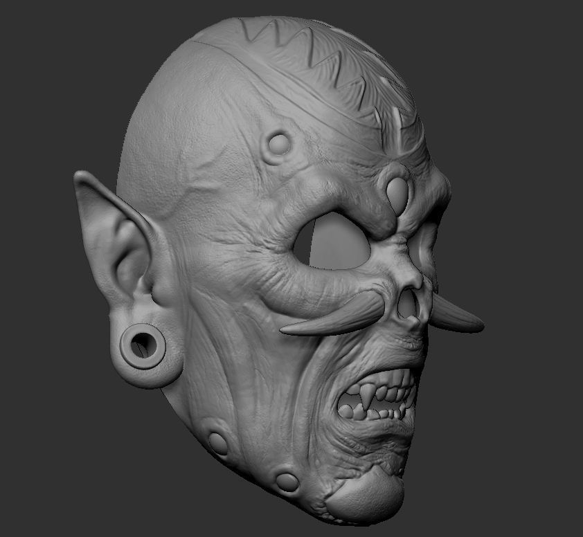 DEMON MASK 3D print model_5