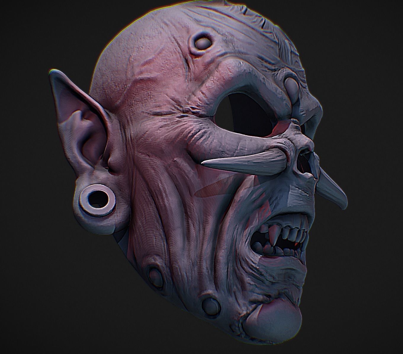 DEMON MASK 3D print model_1