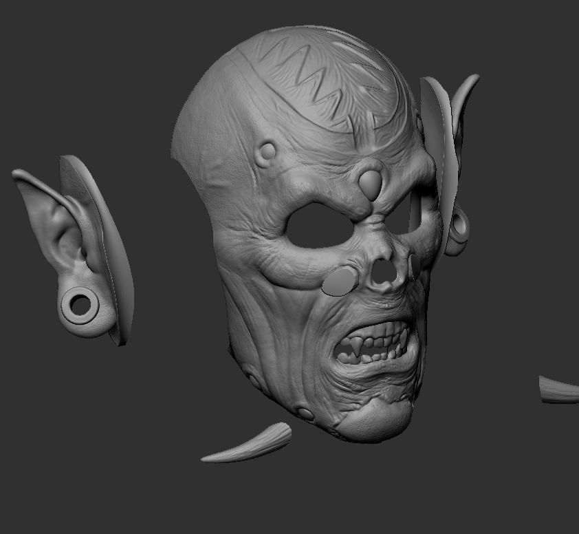 DEMON MASK 3D print model_7