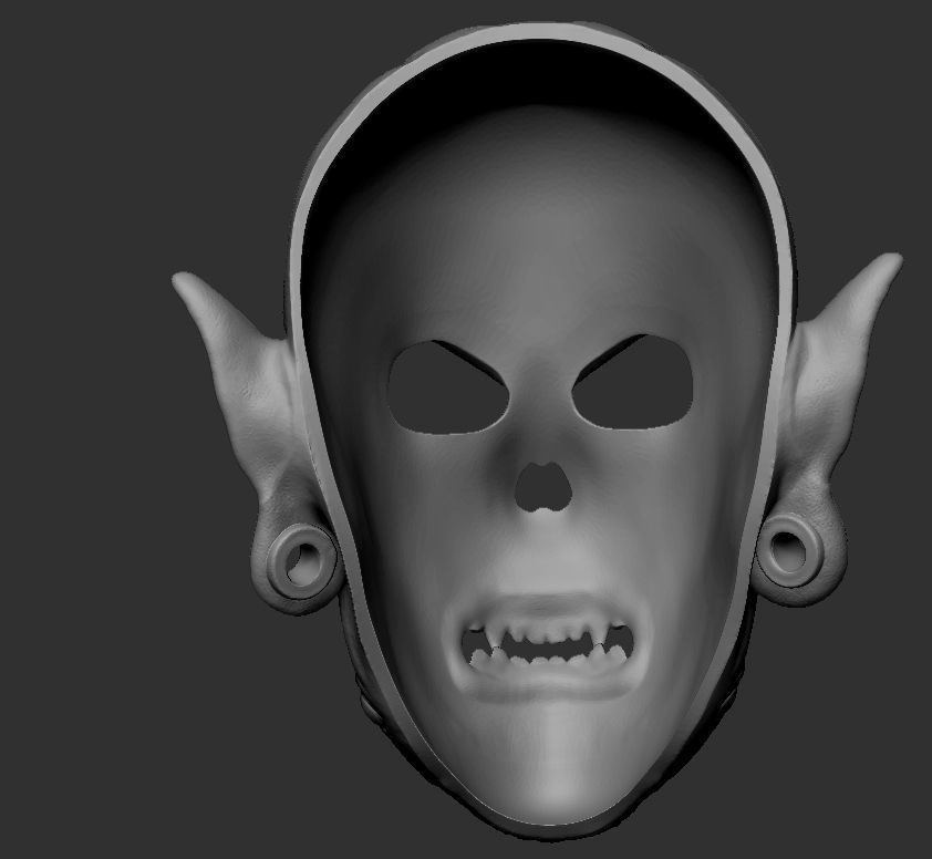 DEMON MASK 3D print model_4