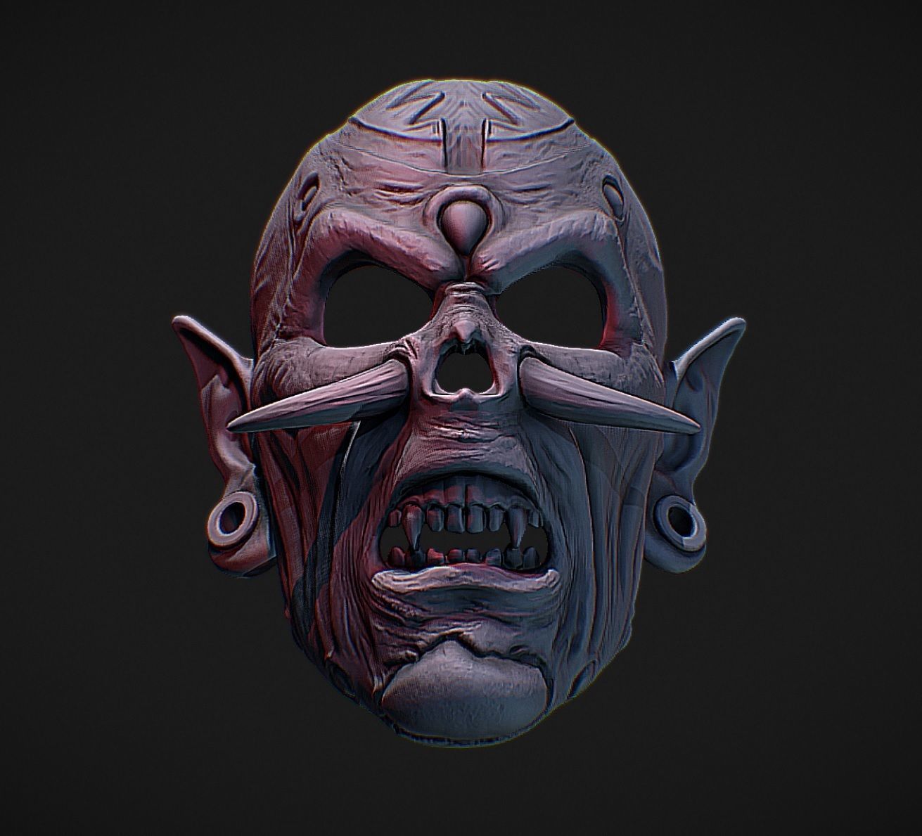 DEMON MASK 3D print model_2