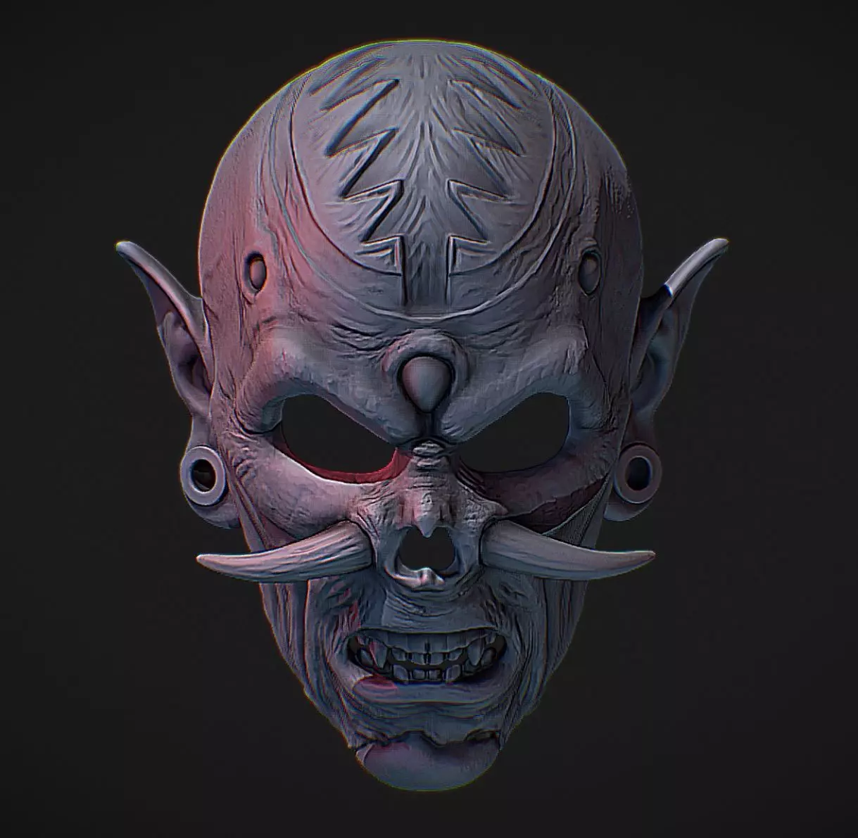 DEMON MASK 3D print model_0