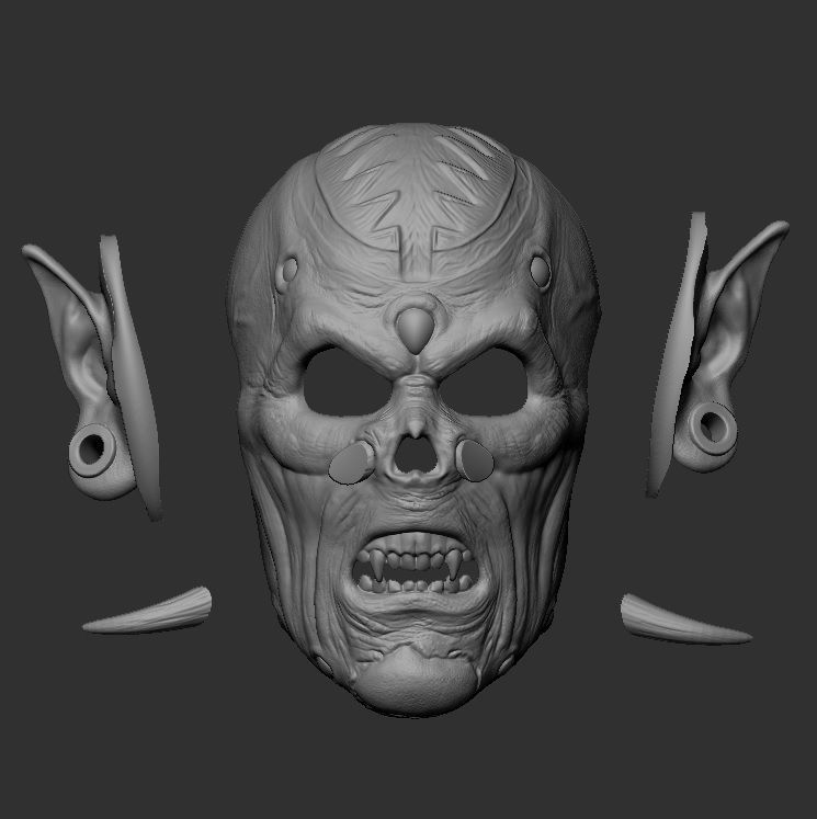 DEMON MASK 3D print model_6