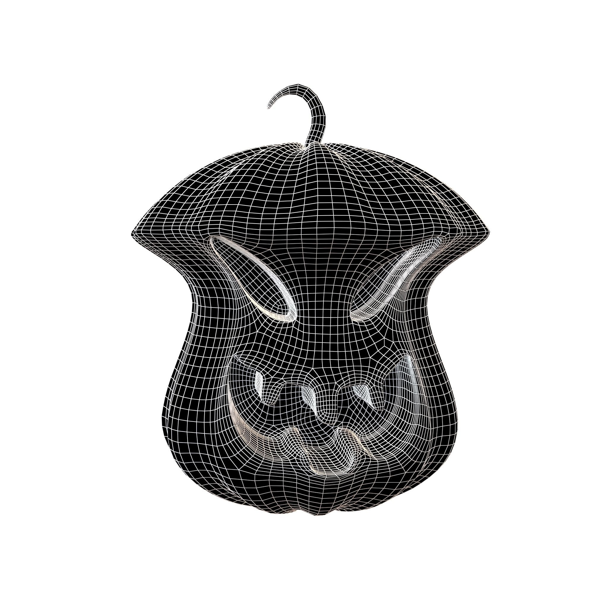 Halloween Pumpkin v3 004 Low-poly 3D model_4