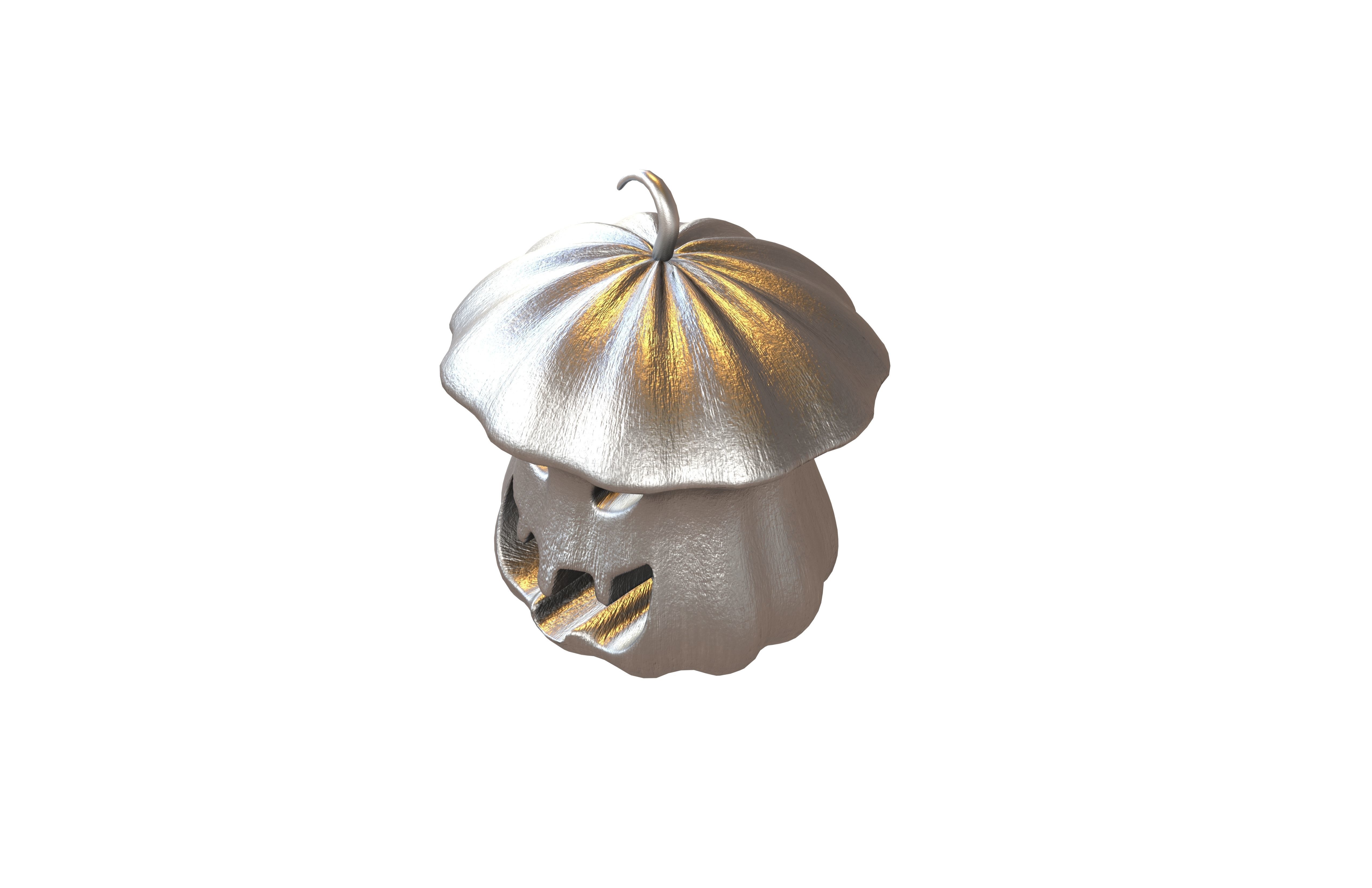 Halloween Pumpkin v3 004 Low-poly 3D model_2