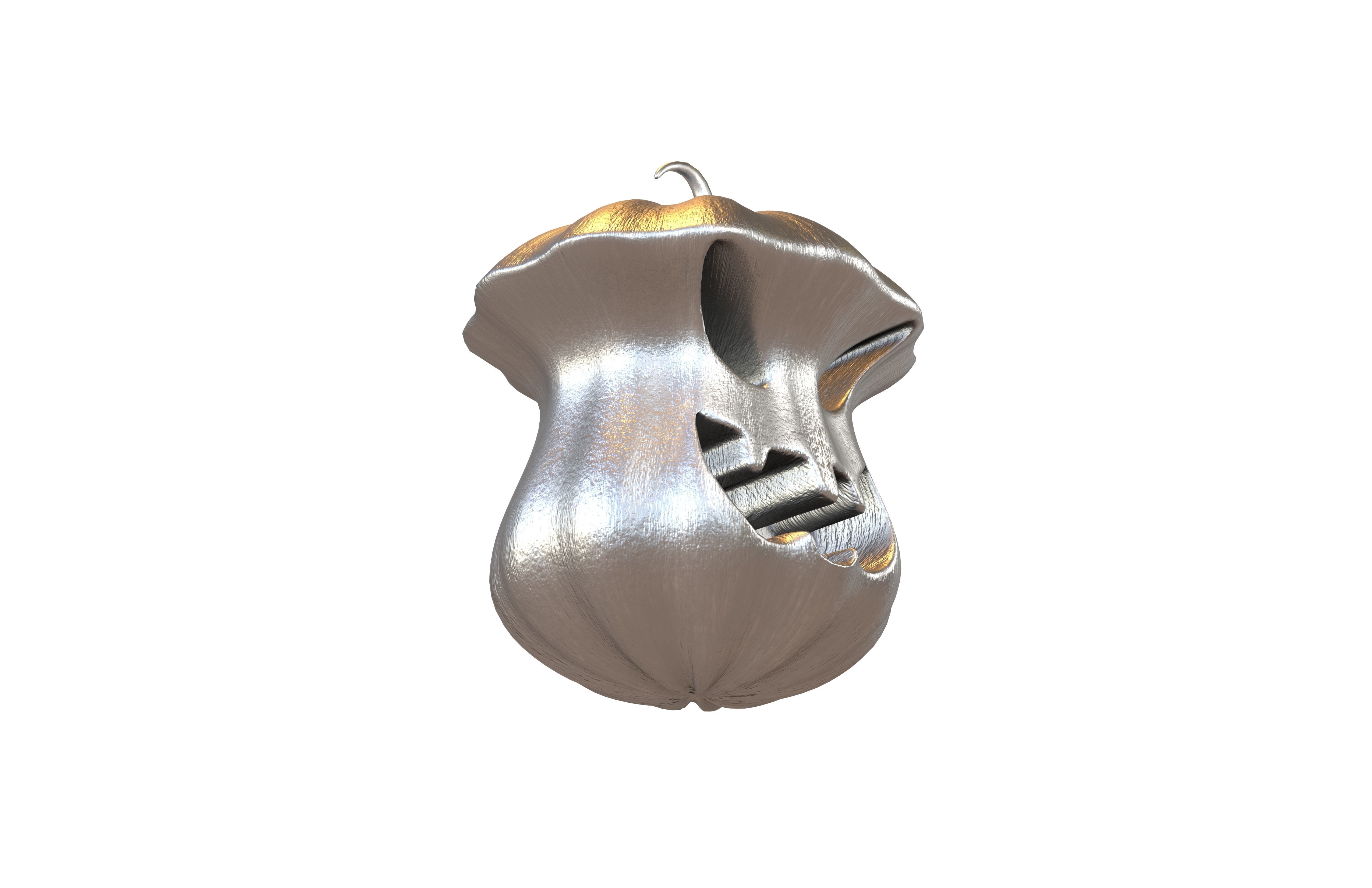 Halloween Pumpkin v3 004 Low-poly 3D model_3