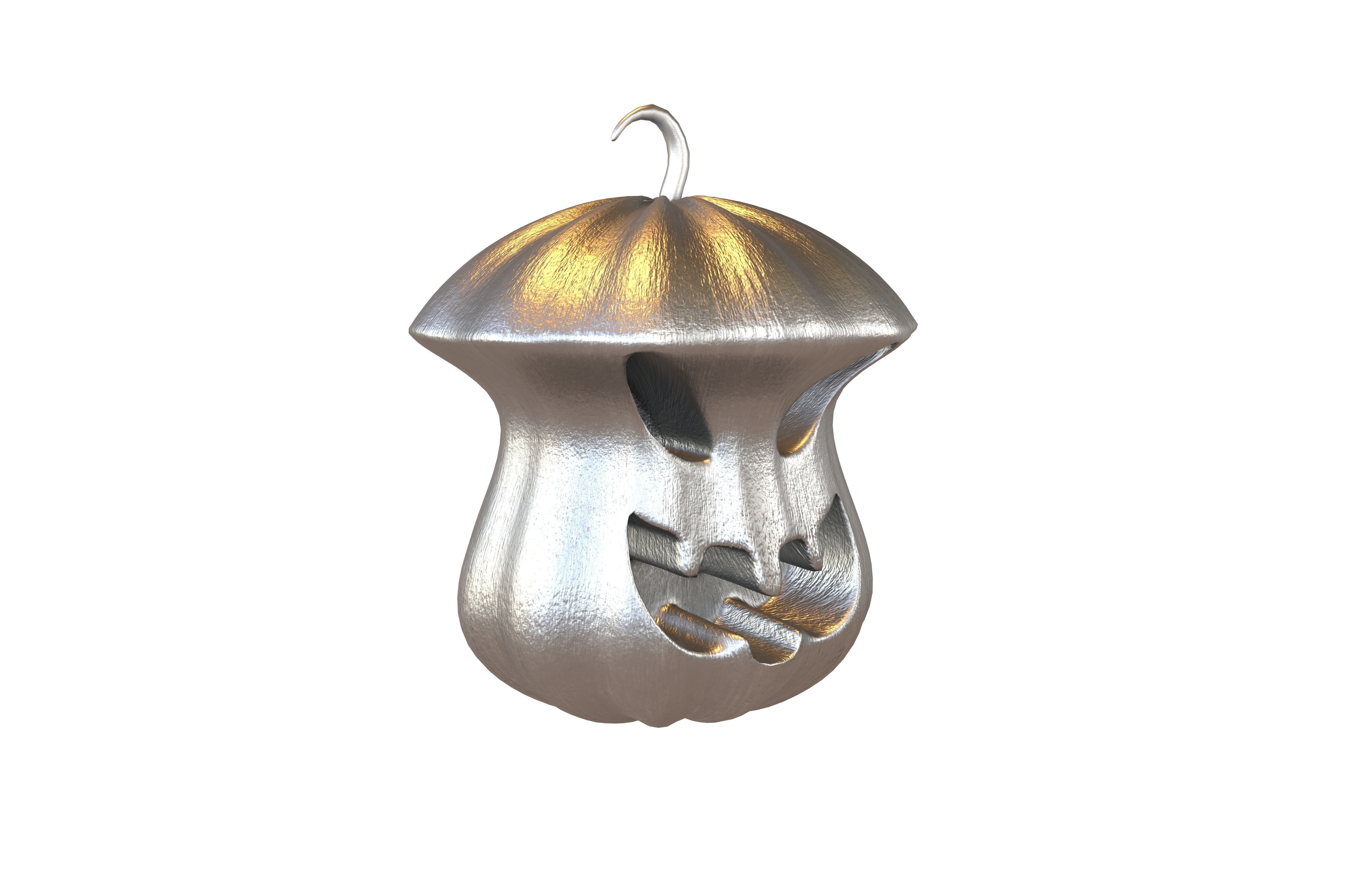 Halloween Pumpkin v3 004 Low-poly 3D model_1