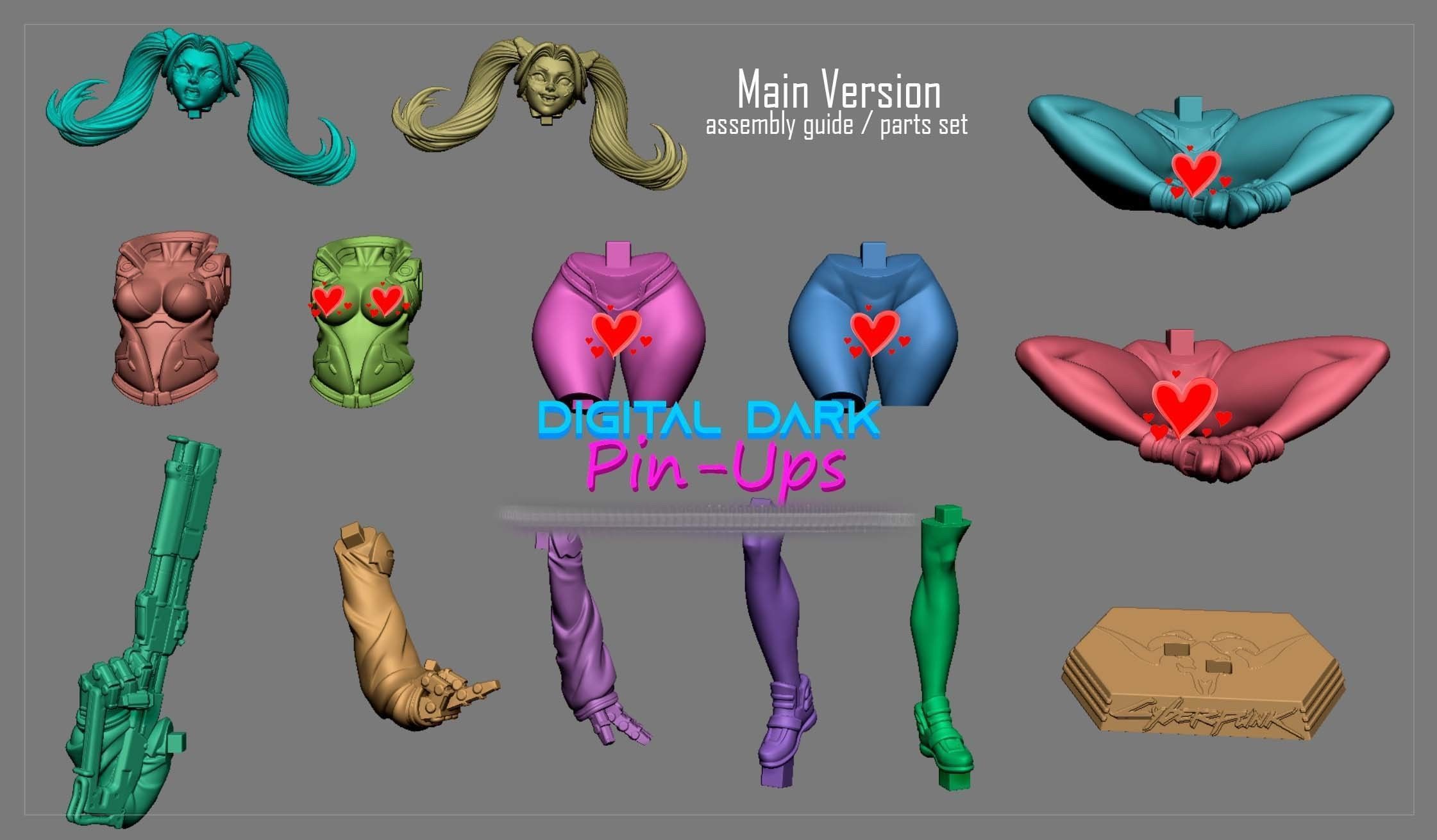 Rebecca Cyberpunk Edgerunners with NSFW version and Miniatures 3D print model_14