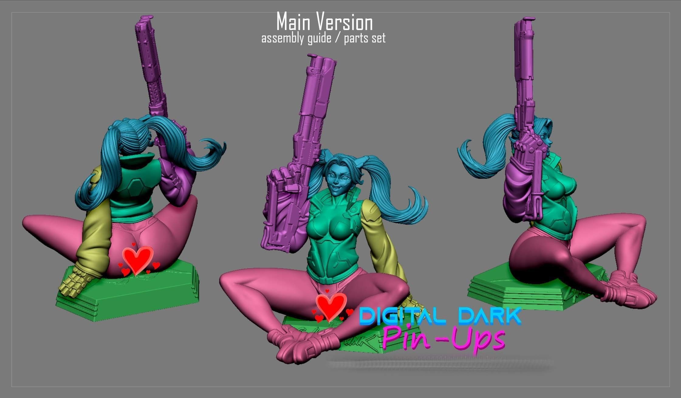 Rebecca Cyberpunk Edgerunners with NSFW version and Miniatures 3D print model_13