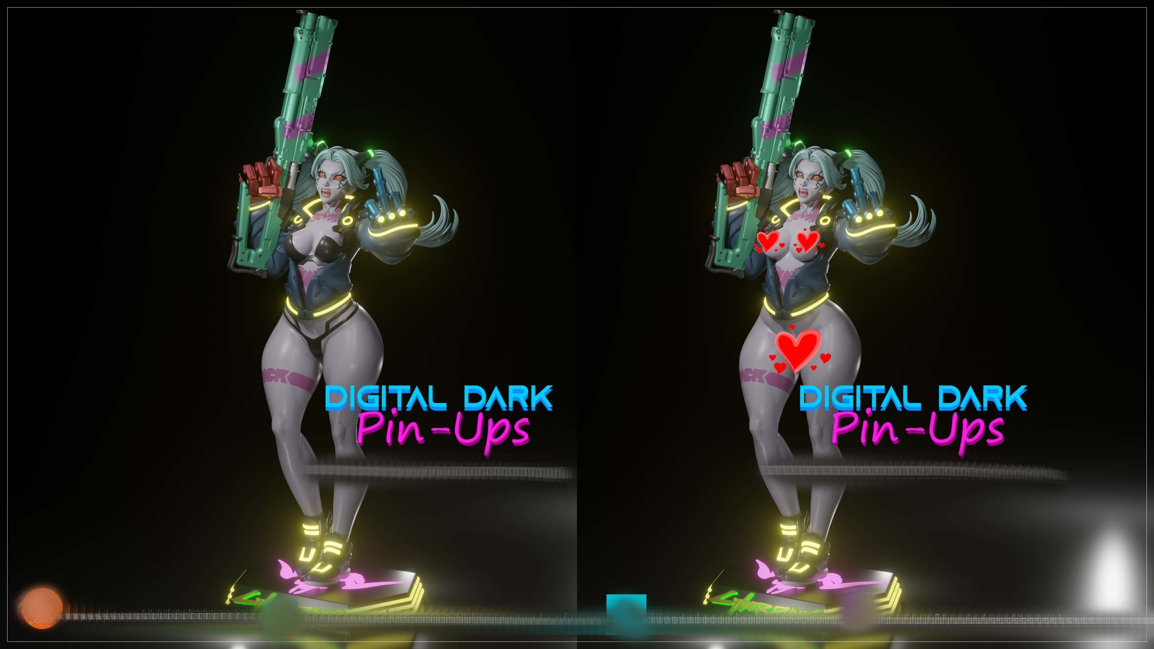 Rebecca Cyberpunk Edgerunners with NSFW version and Miniatures 3D print model_2