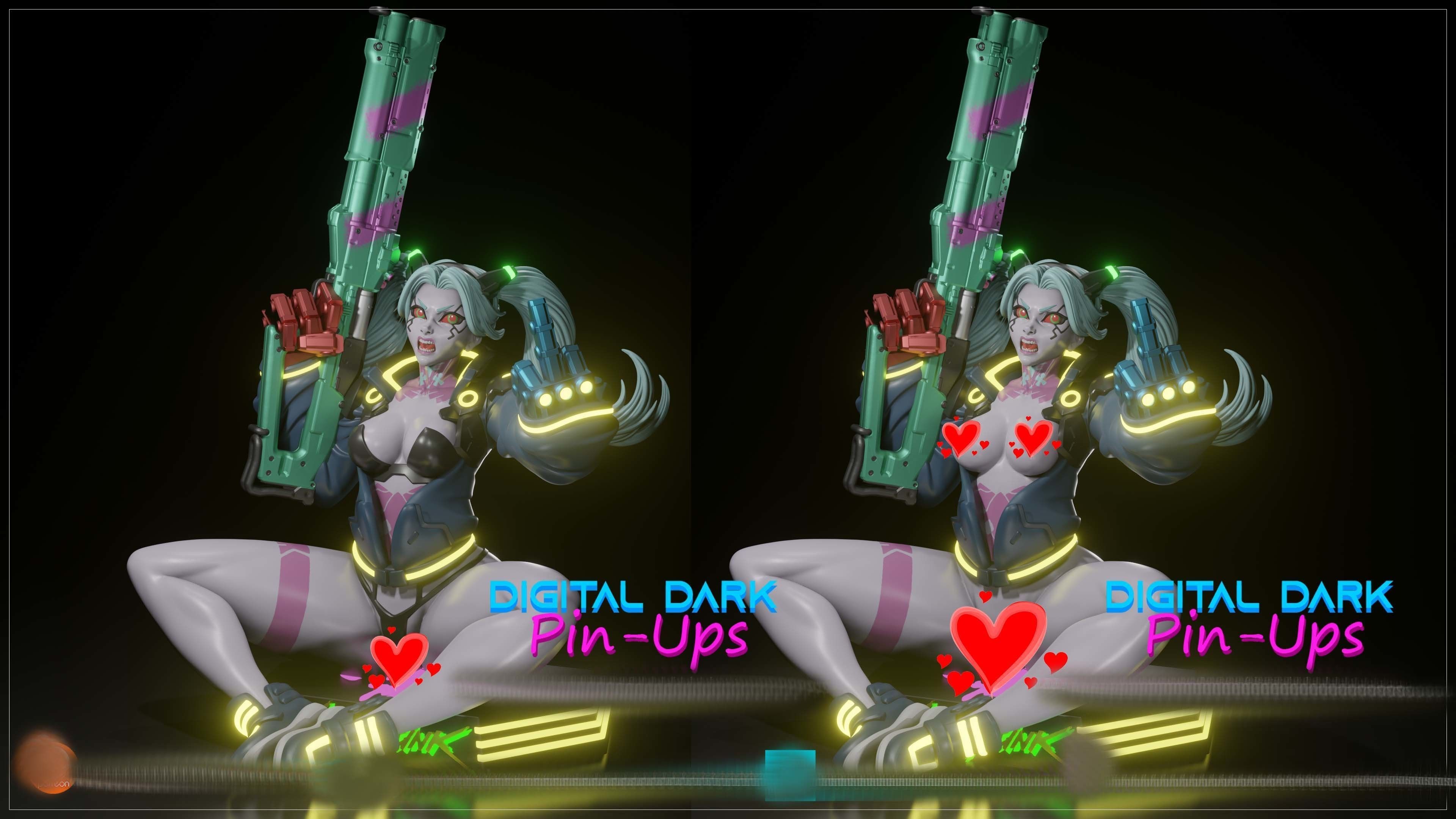 Rebecca Cyberpunk Edgerunners with NSFW version and Miniatures 3D print model_8