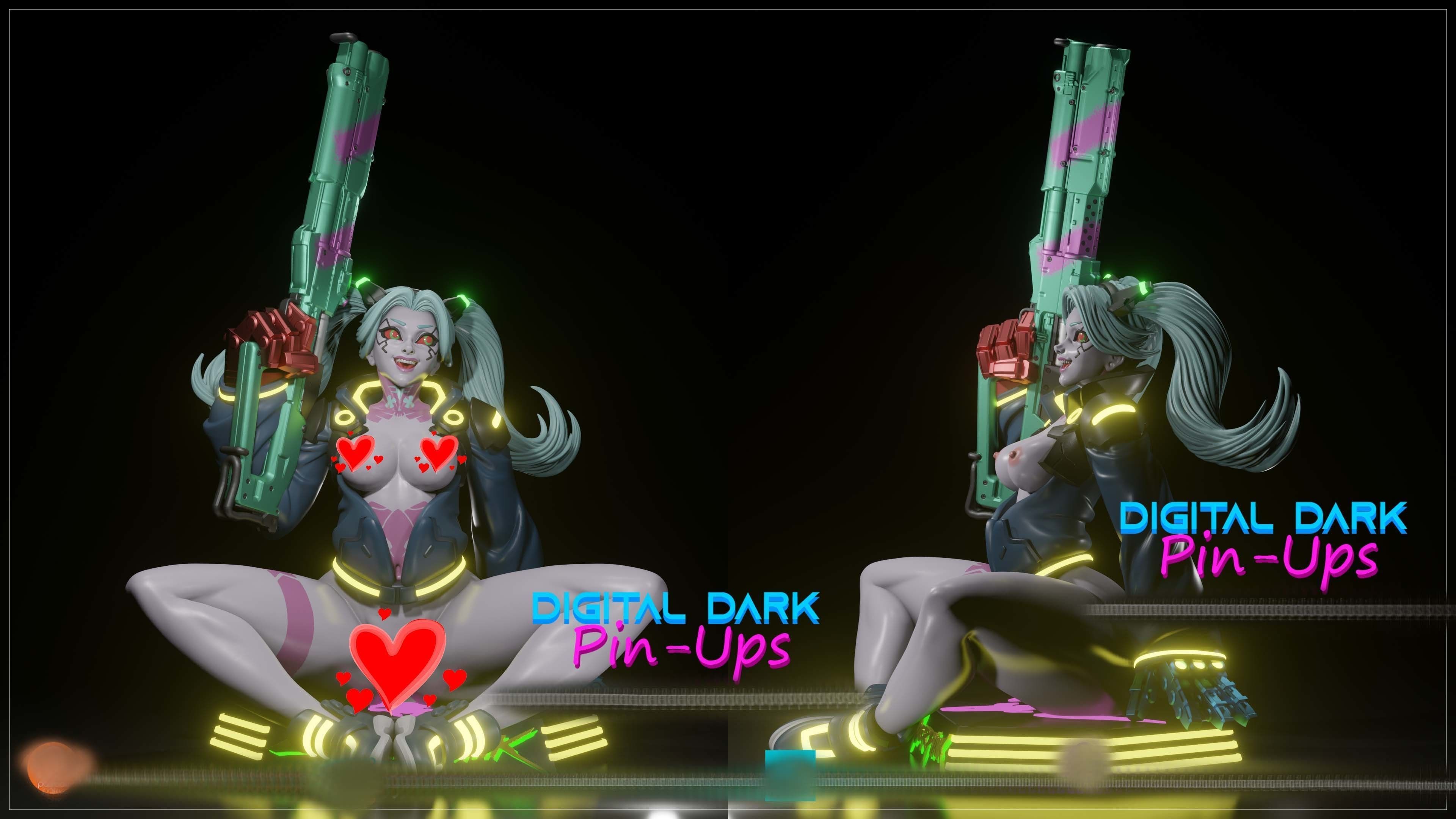 Rebecca Cyberpunk Edgerunners with NSFW version and Miniatures 3D print model_11