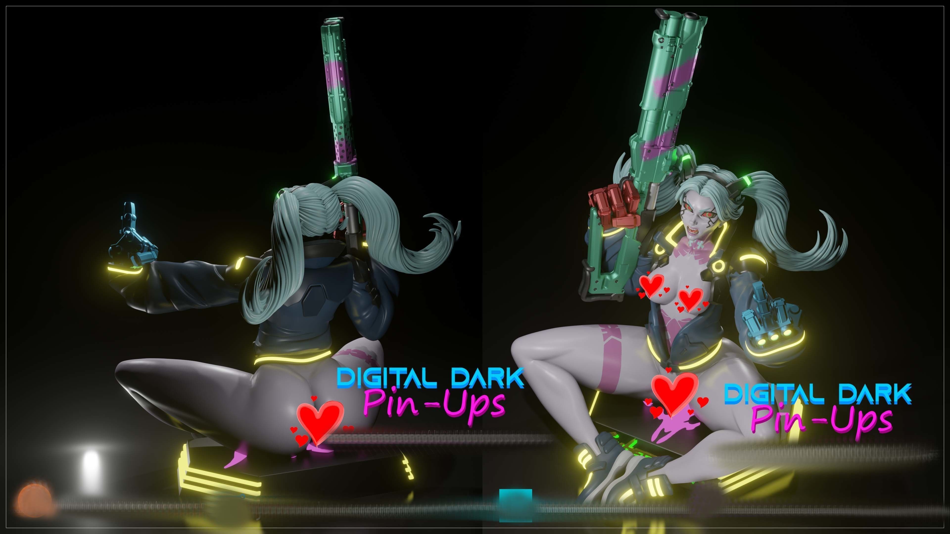 Rebecca Cyberpunk Edgerunners with NSFW version and Miniatures 3D print model_10