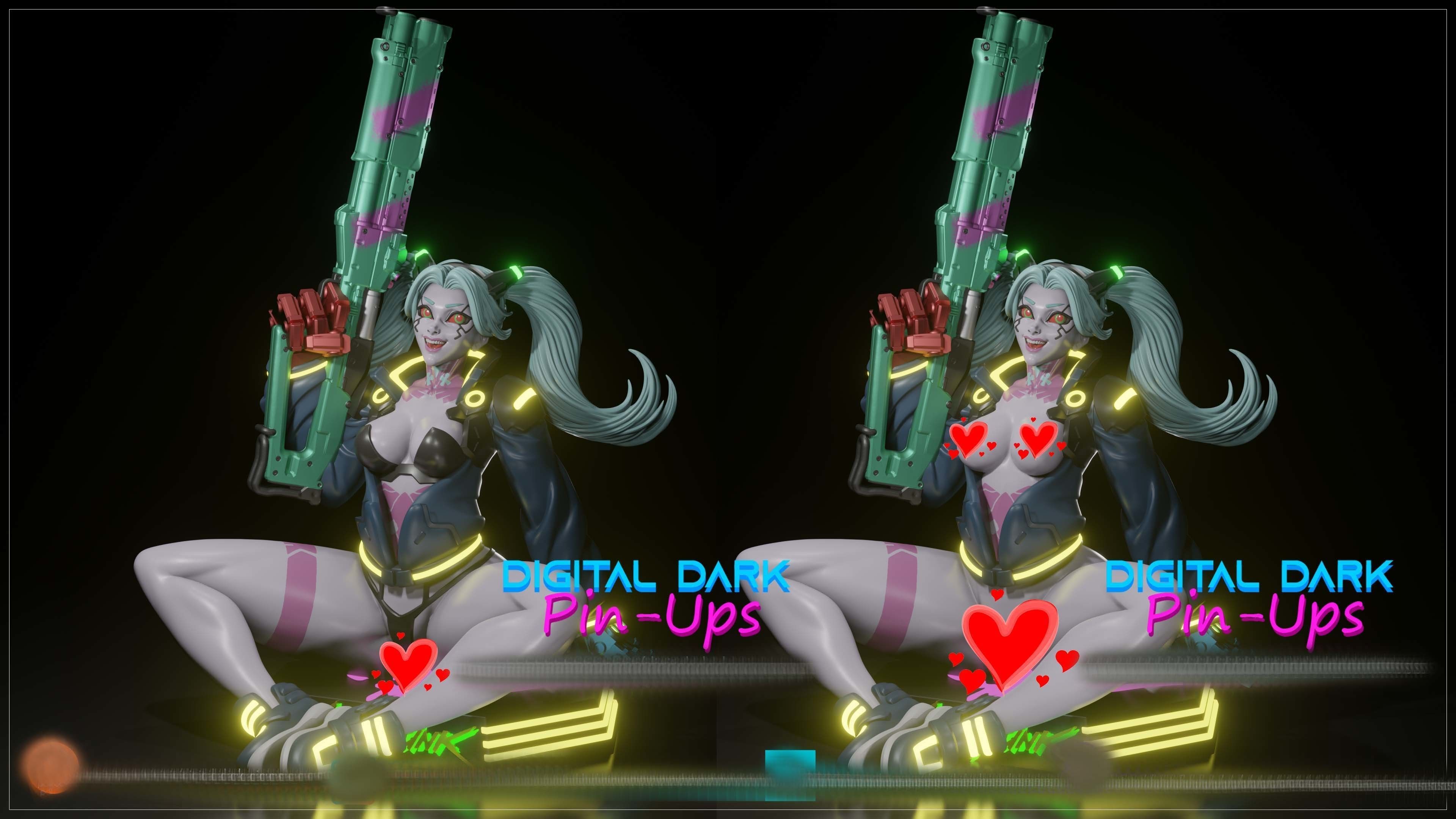 Rebecca Cyberpunk Edgerunners with NSFW version and Miniatures 3D print model_9