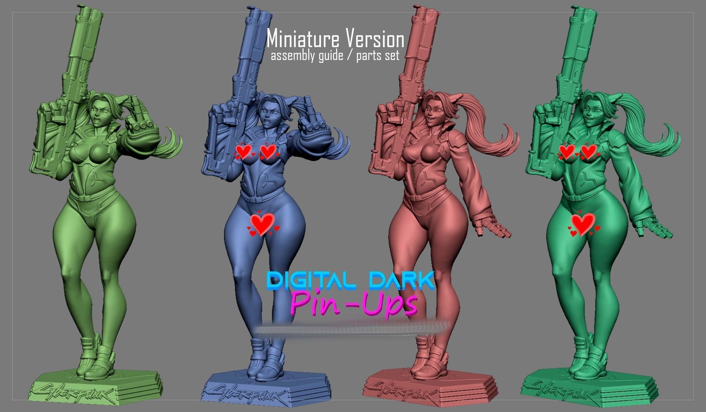 Rebecca Cyberpunk Edgerunners with NSFW version and Miniatures 3D print model_15