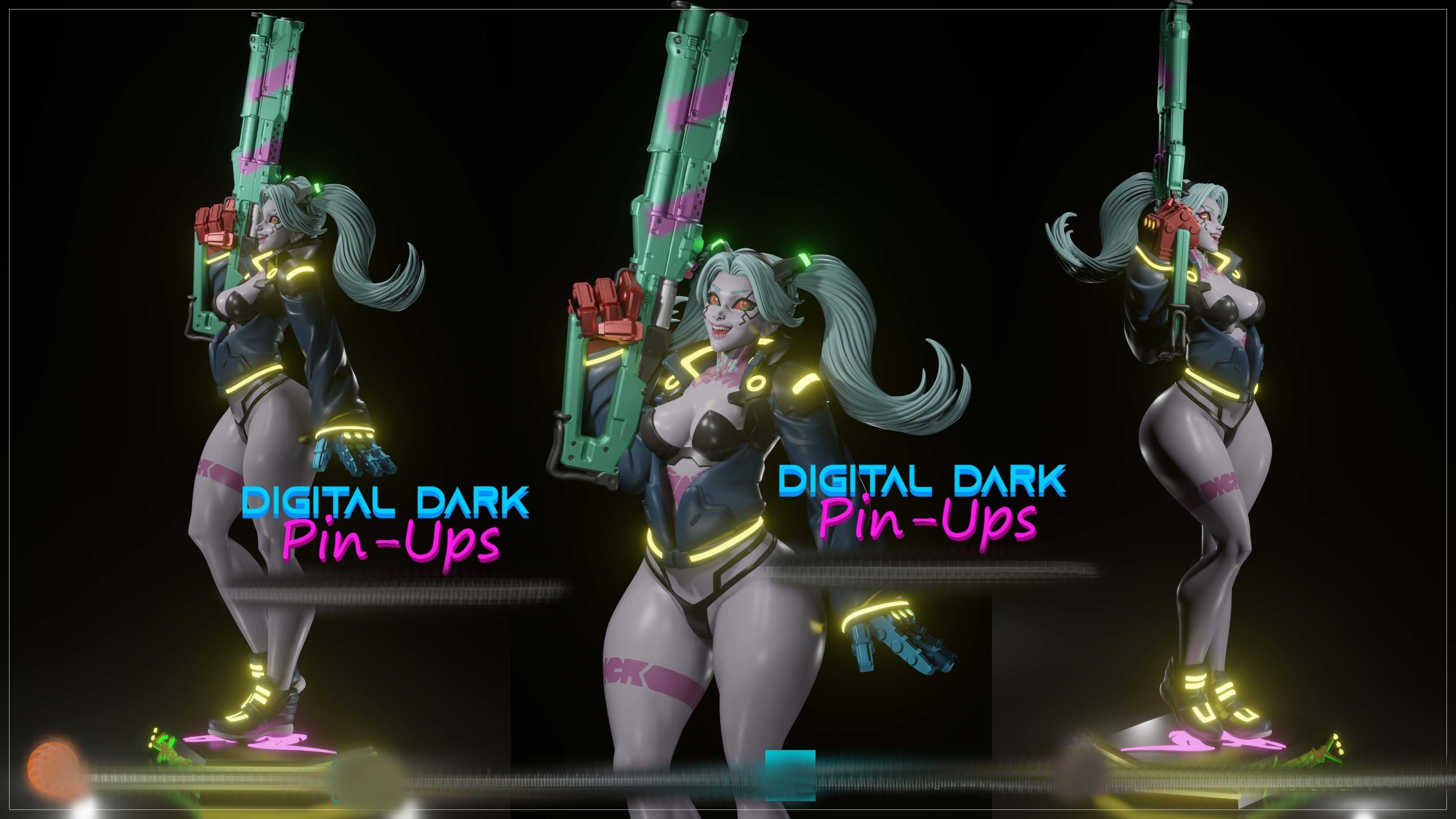 Rebecca Cyberpunk Edgerunners with NSFW version and Miniatures 3D print model_1