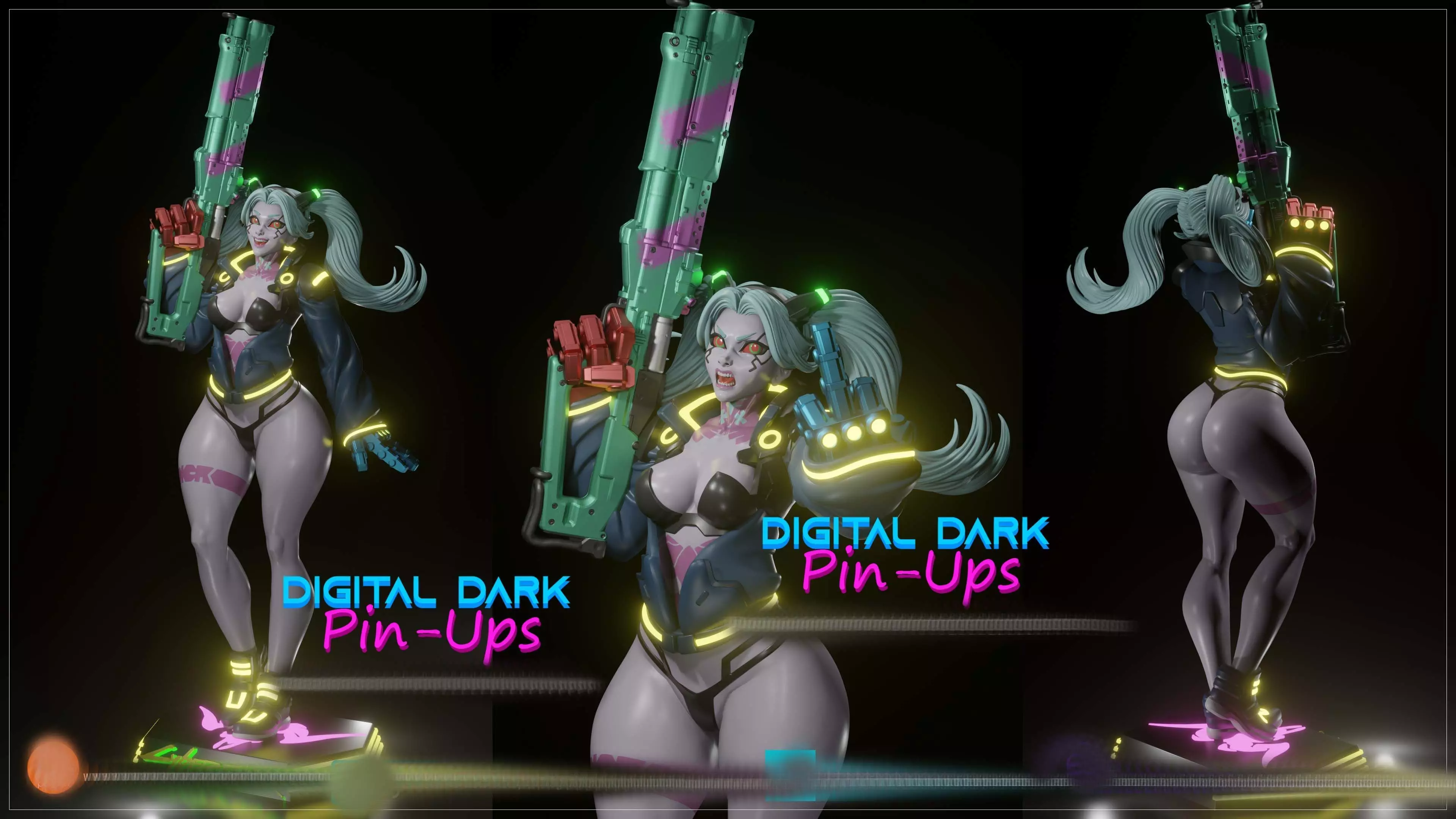 Rebecca Cyberpunk Edgerunners with NSFW version and Miniatures 3D print model_0