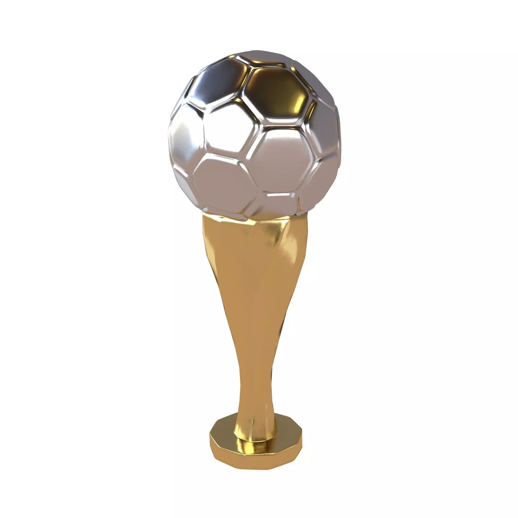 Soccer Ball Trophy v2 005 Low-poly 3D model_0