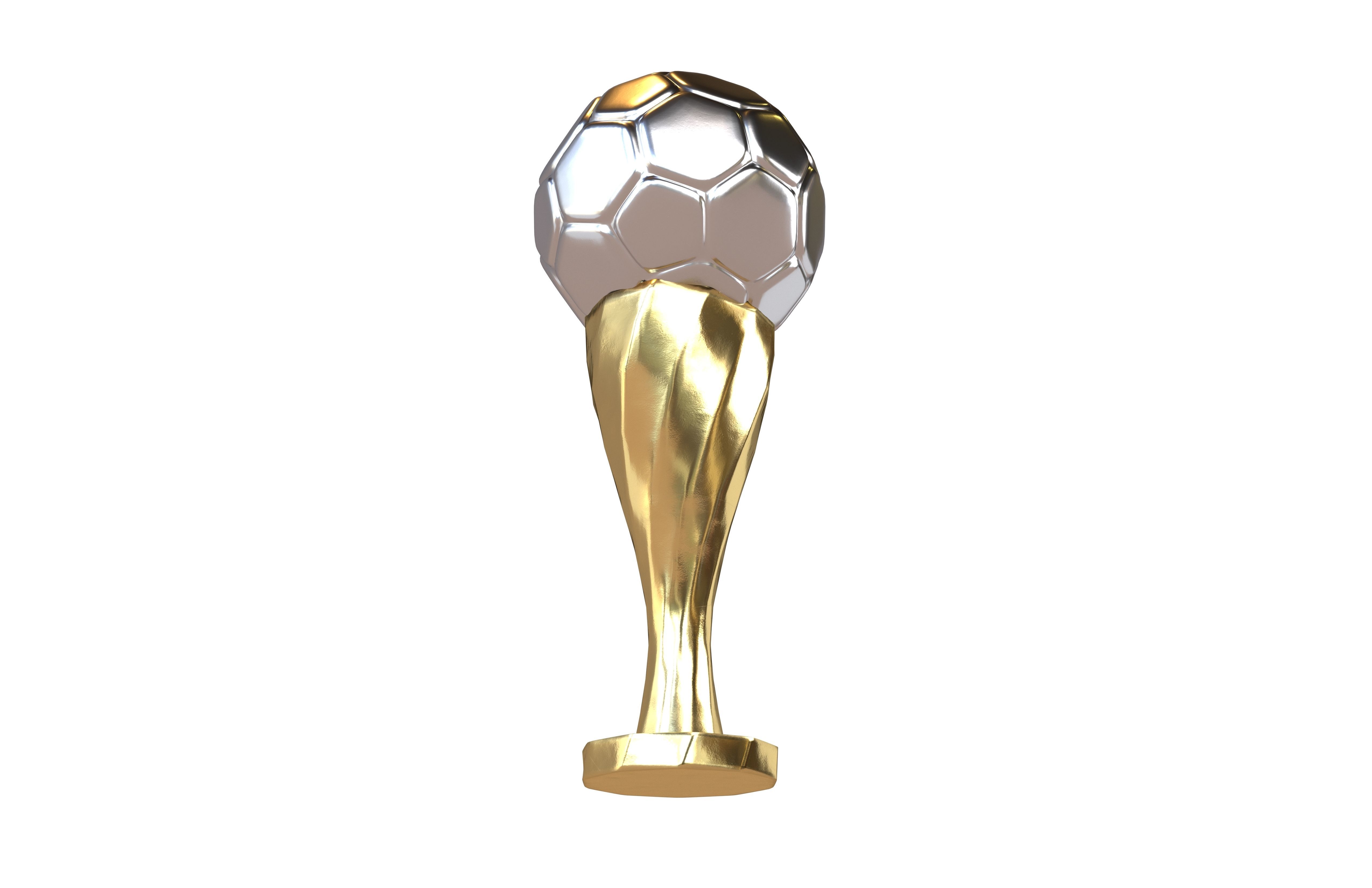 Soccer Ball Trophy v2 005 Low-poly 3D model_1