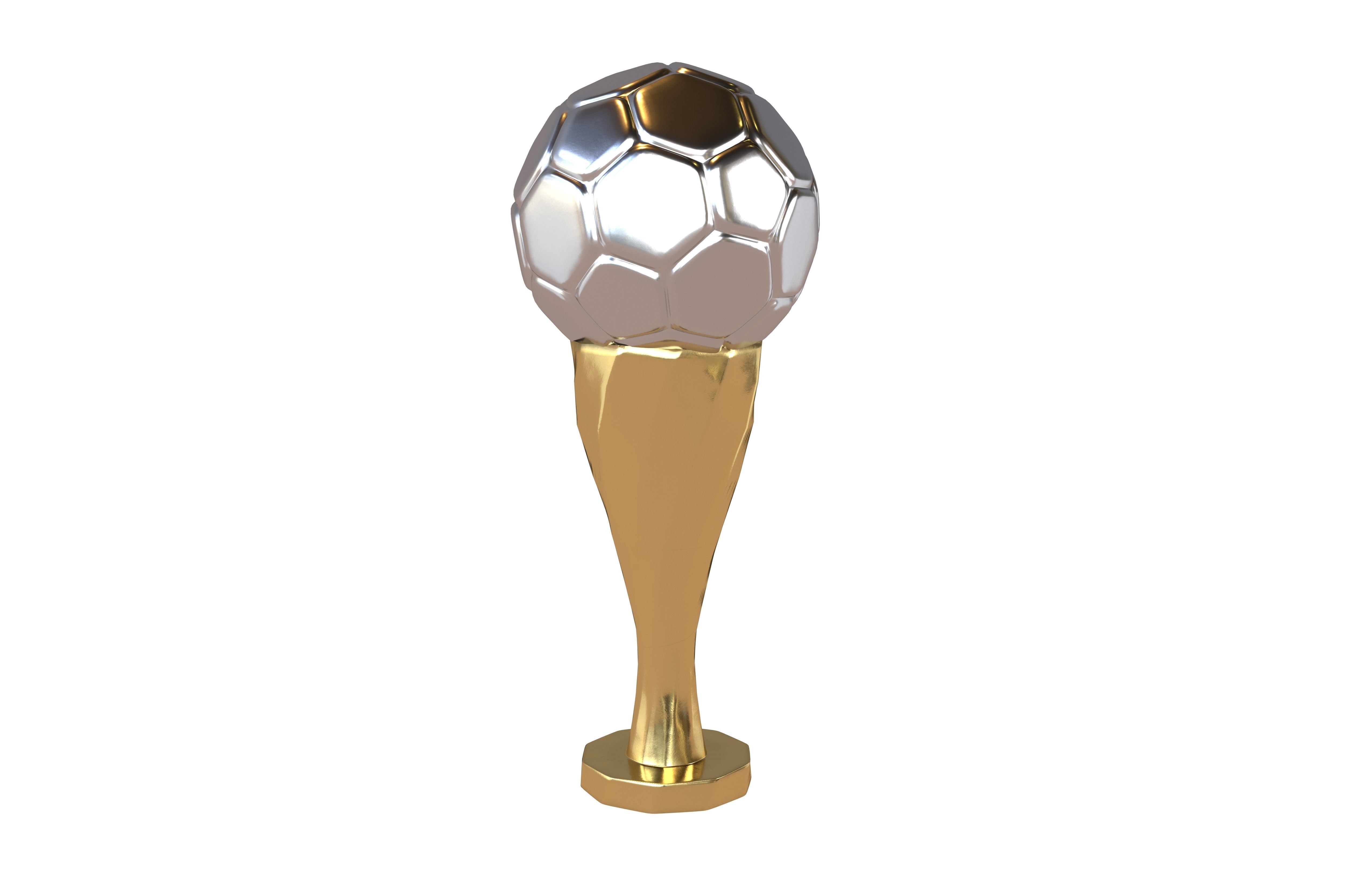 Soccer Ball Trophy v2 005 Low-poly 3D model_2