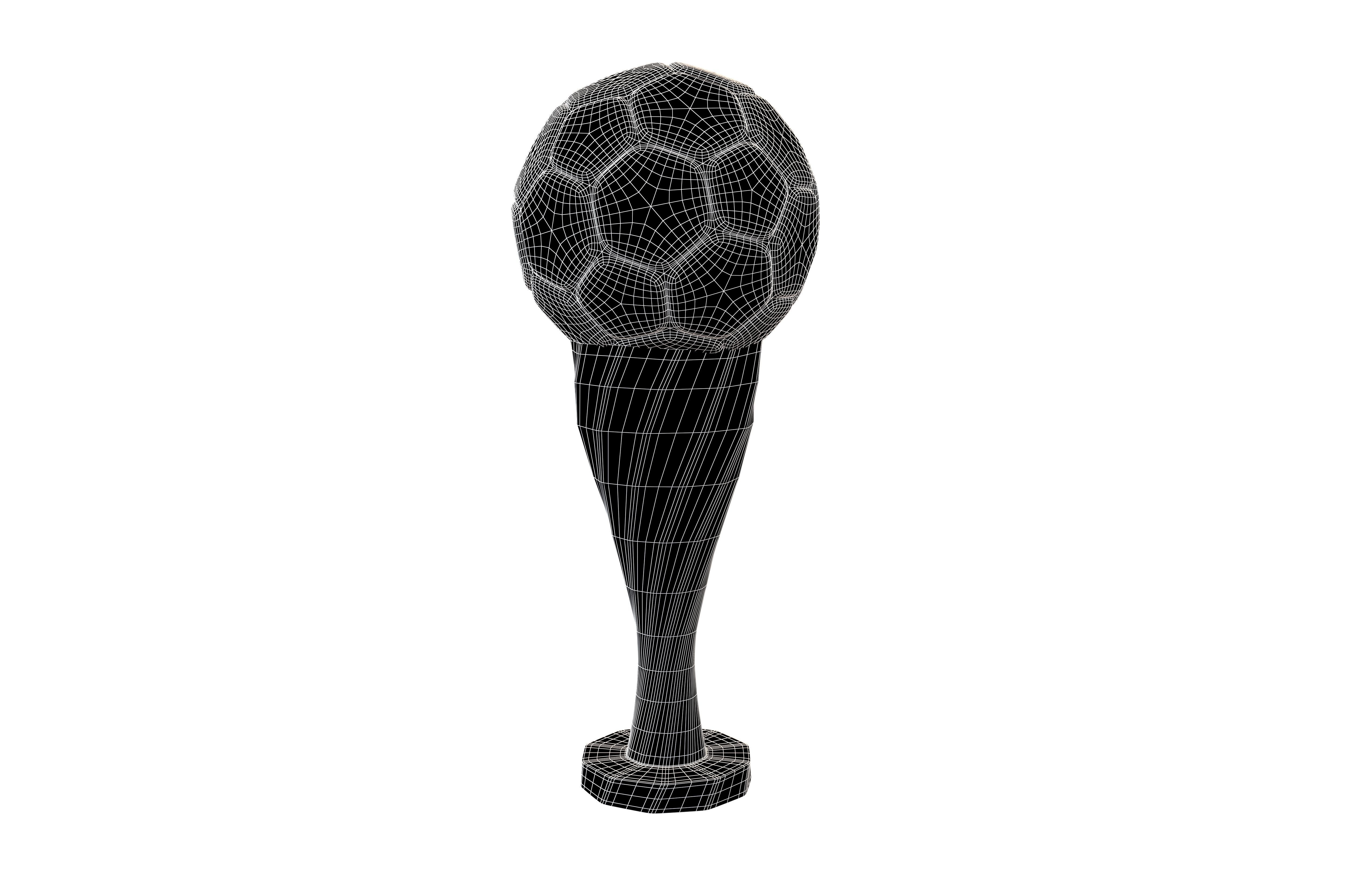 Soccer Ball Trophy v2 010 Low-poly 3D model_4