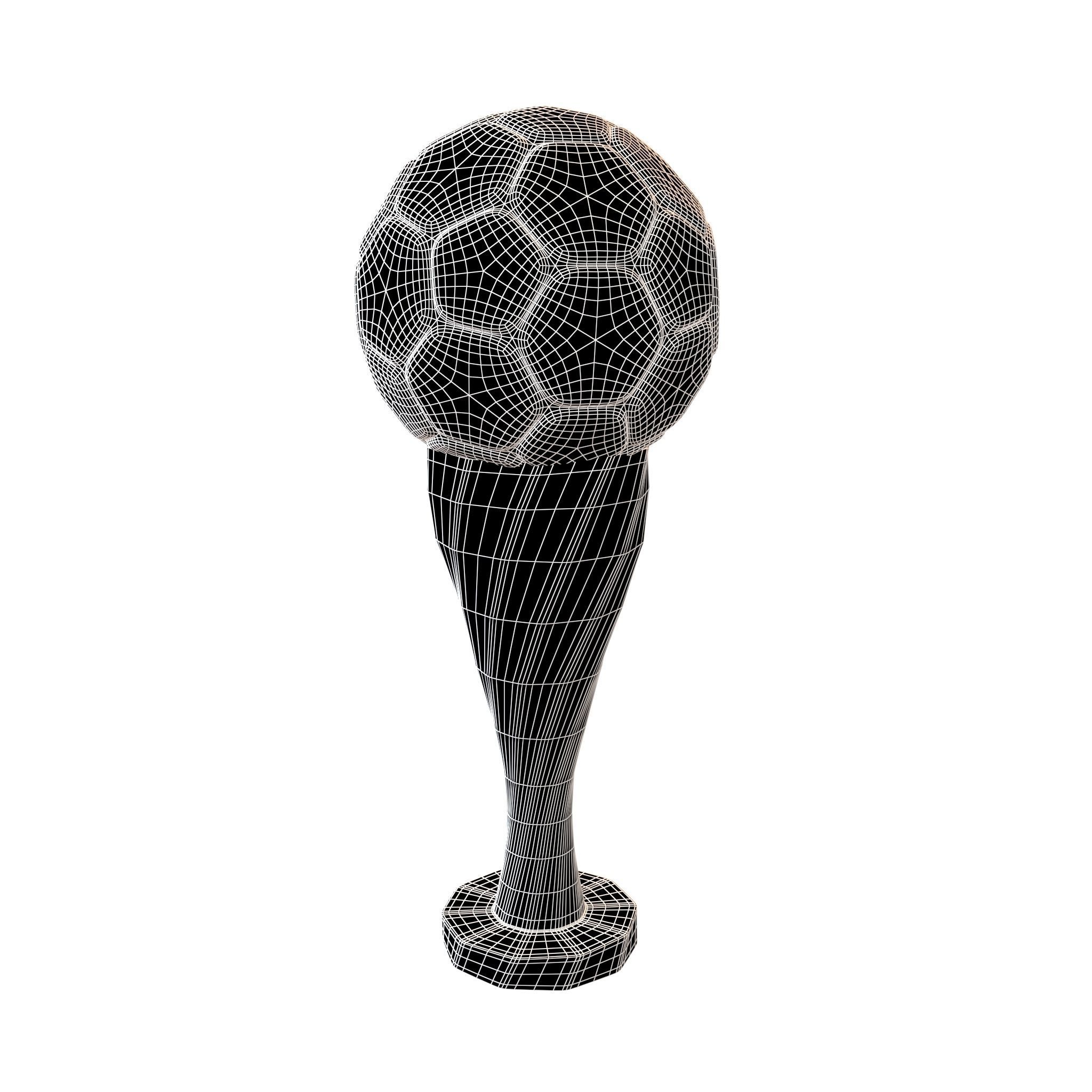 Soccer Ball Trophy v2 010 Low-poly 3D model_5