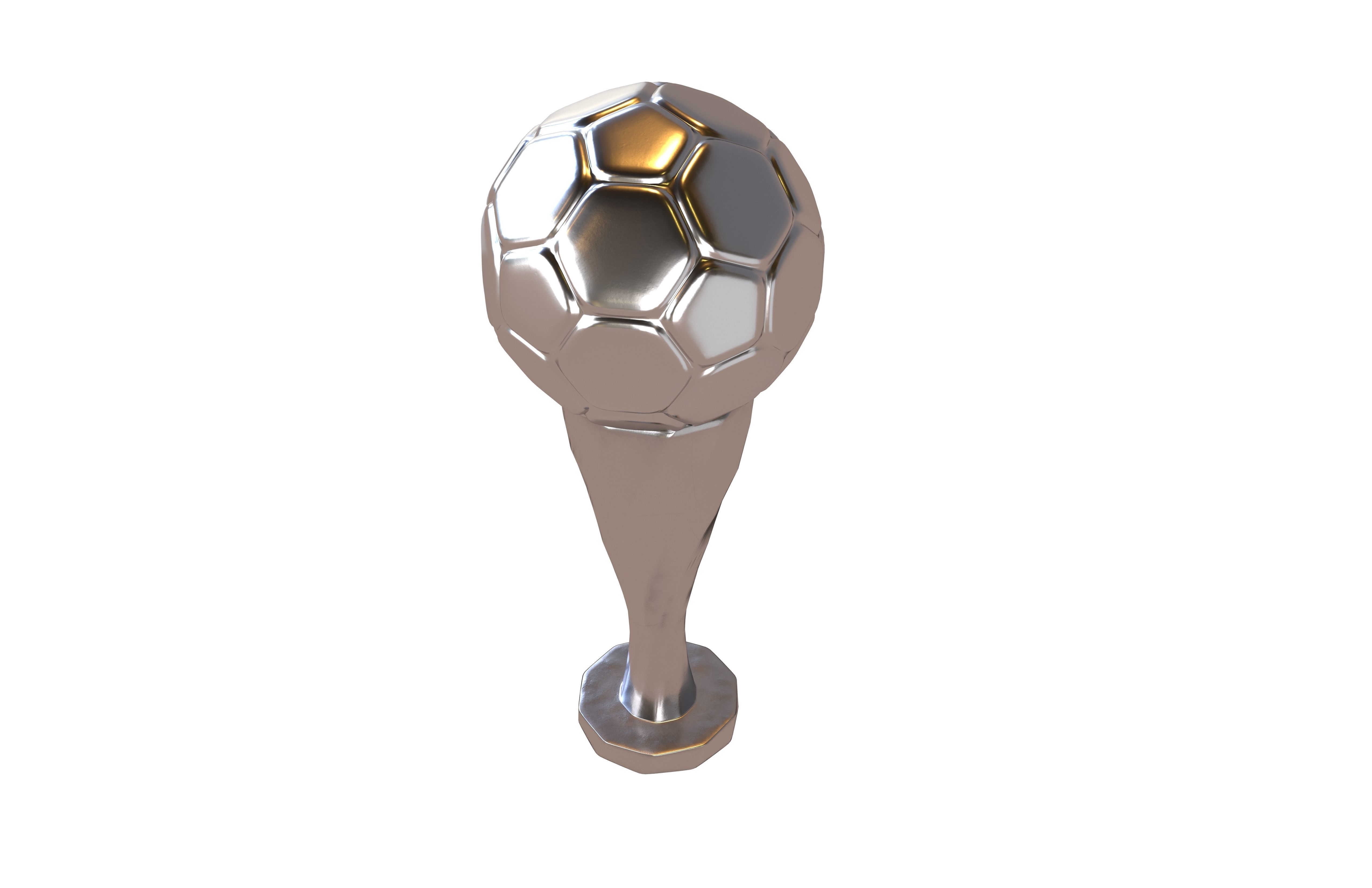 Soccer Ball Trophy v2 010 Low-poly 3D model_2