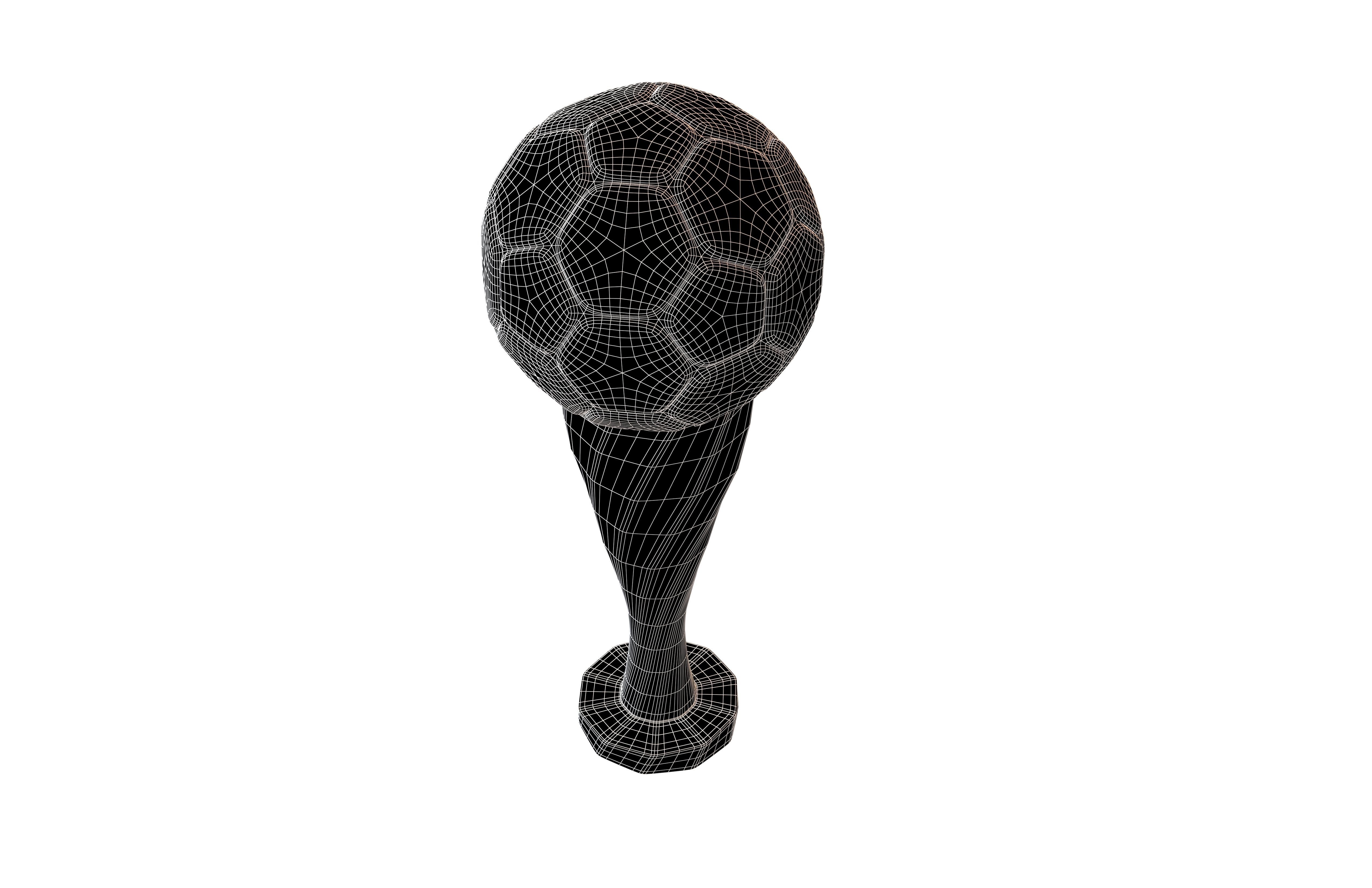Soccer Ball Trophy v2 010 Low-poly 3D model_6