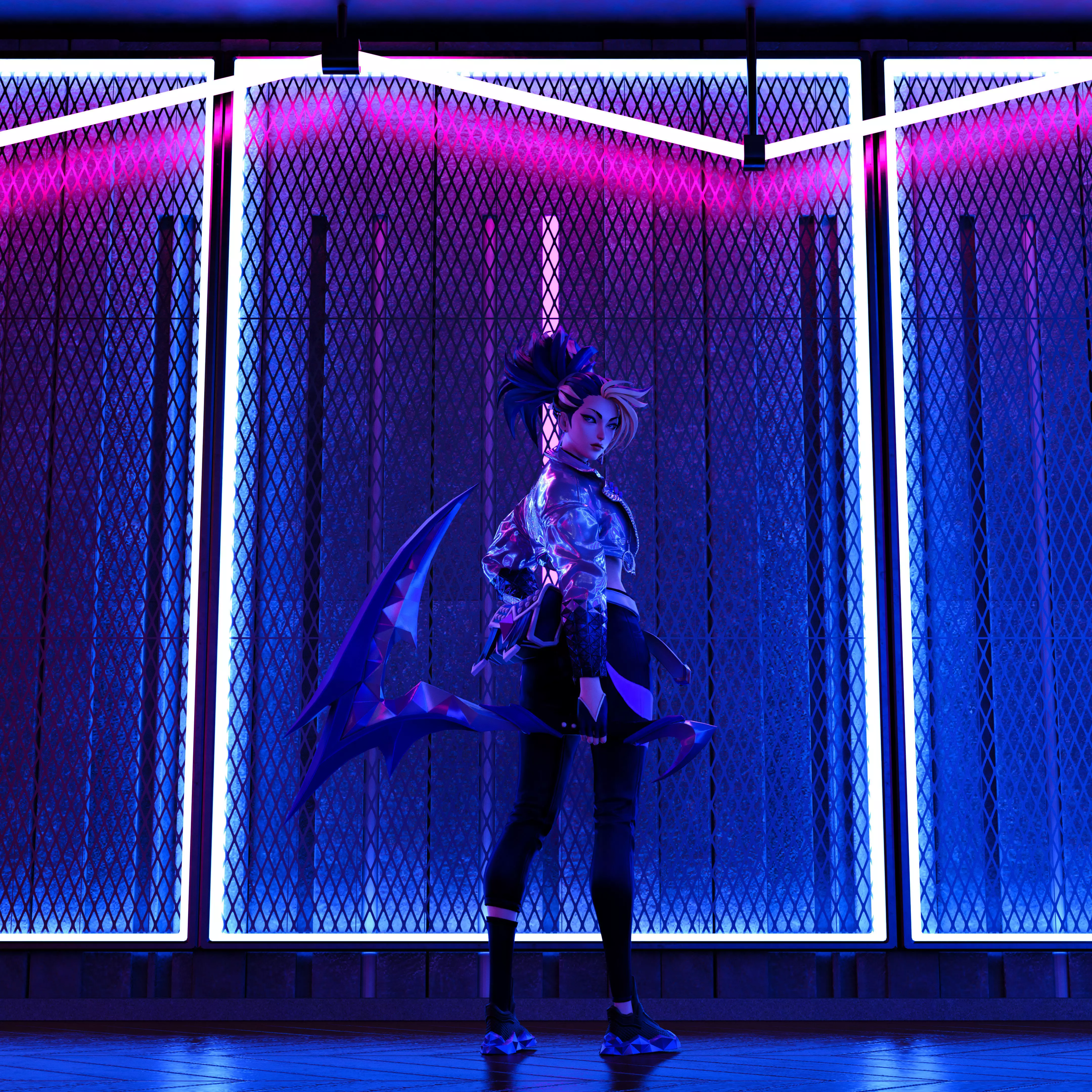 KDA ALL OUT Akali 3D model_0