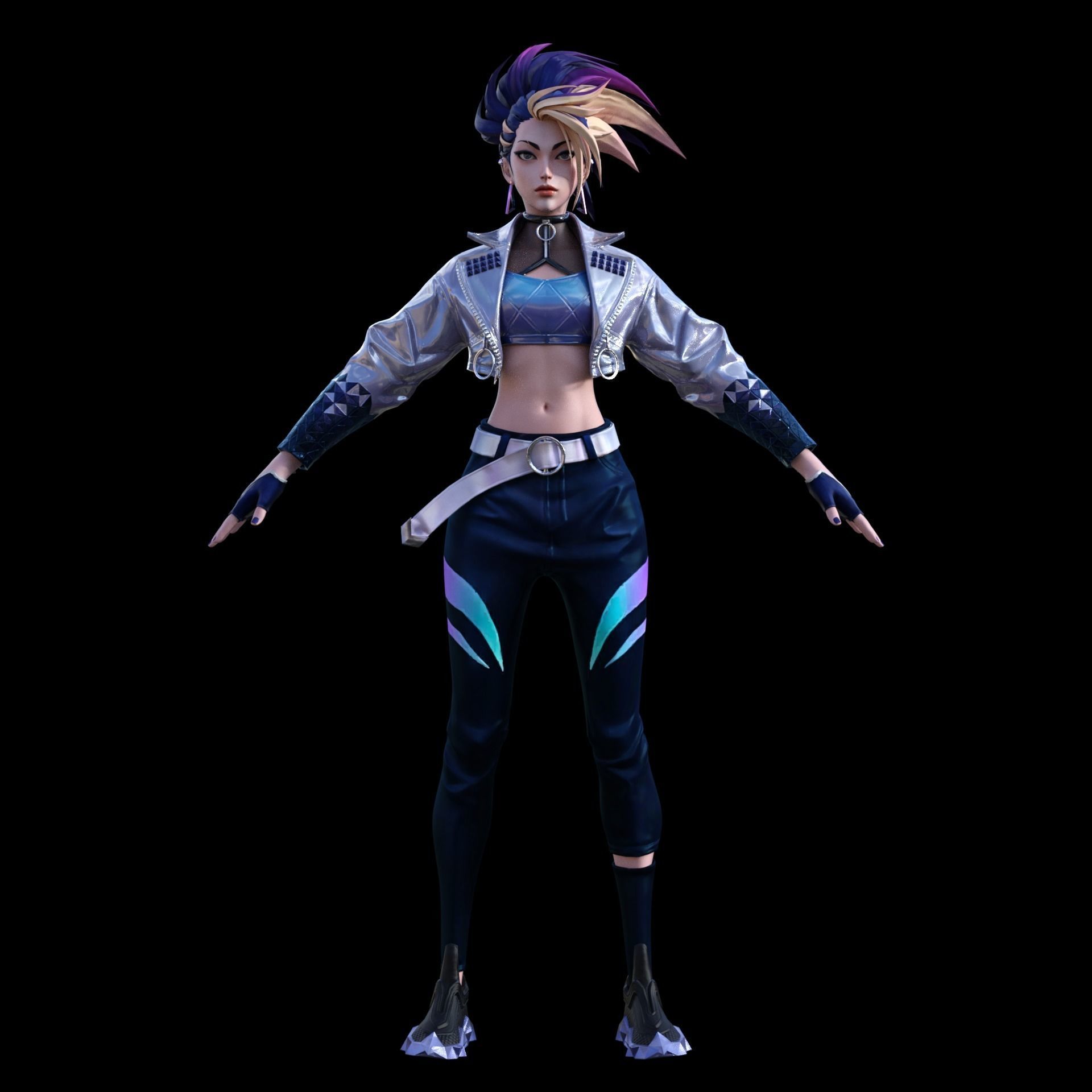 KDA ALL OUT Akali 3D model_2