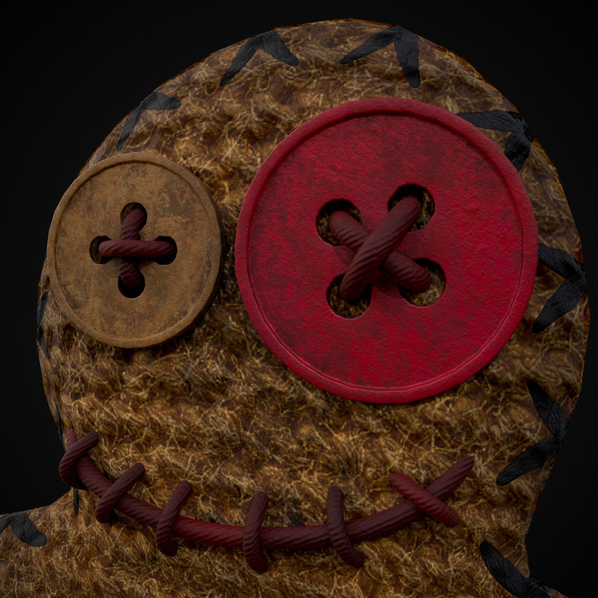 Simple Burlap Pin Effigy Free low-poly 3D model_15