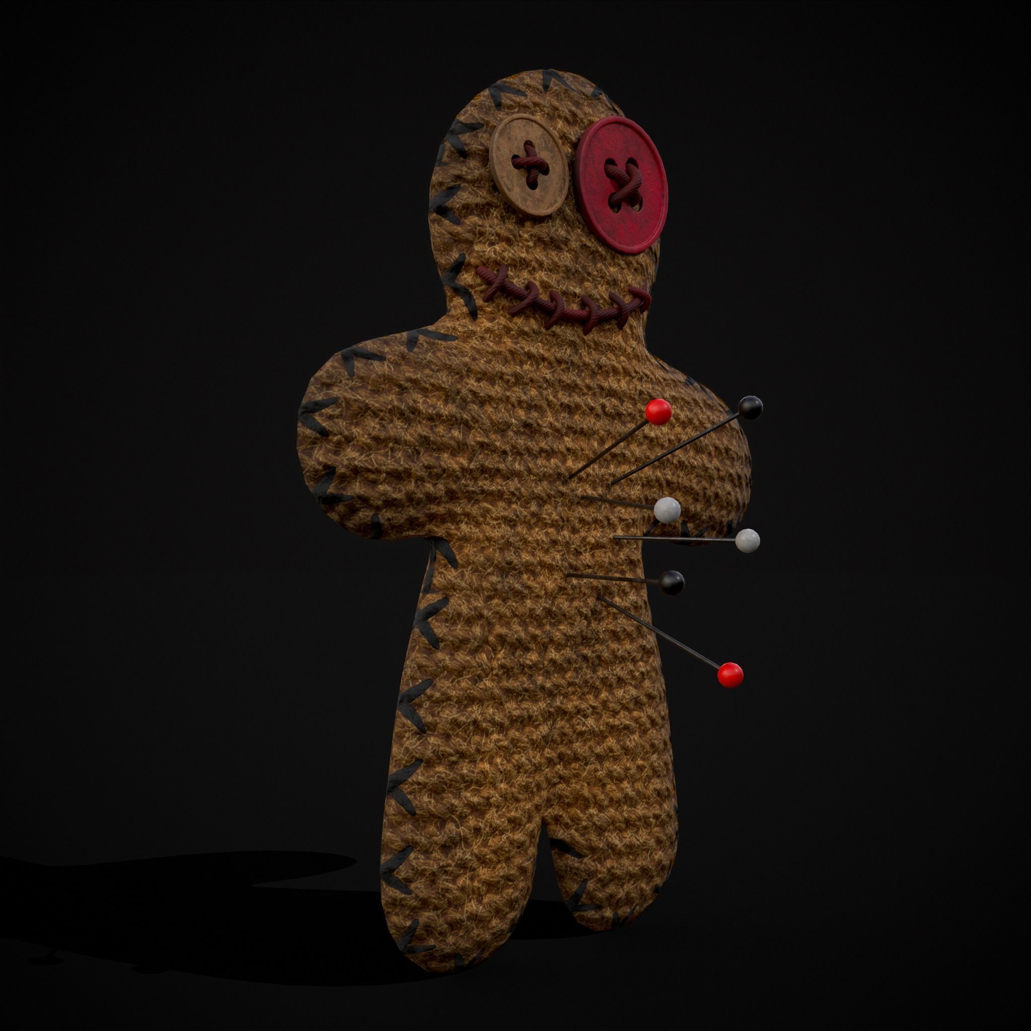Simple Burlap Pin Effigy Free low-poly 3D model_17