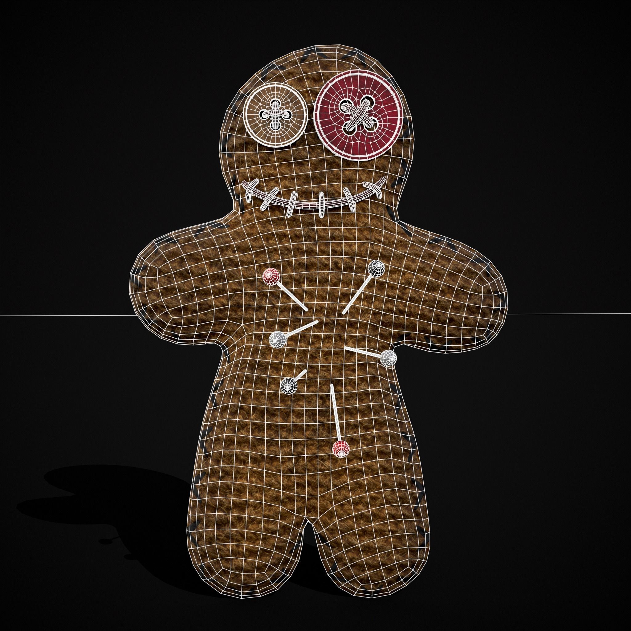 Simple Burlap Pin Effigy Free low-poly 3D model_8