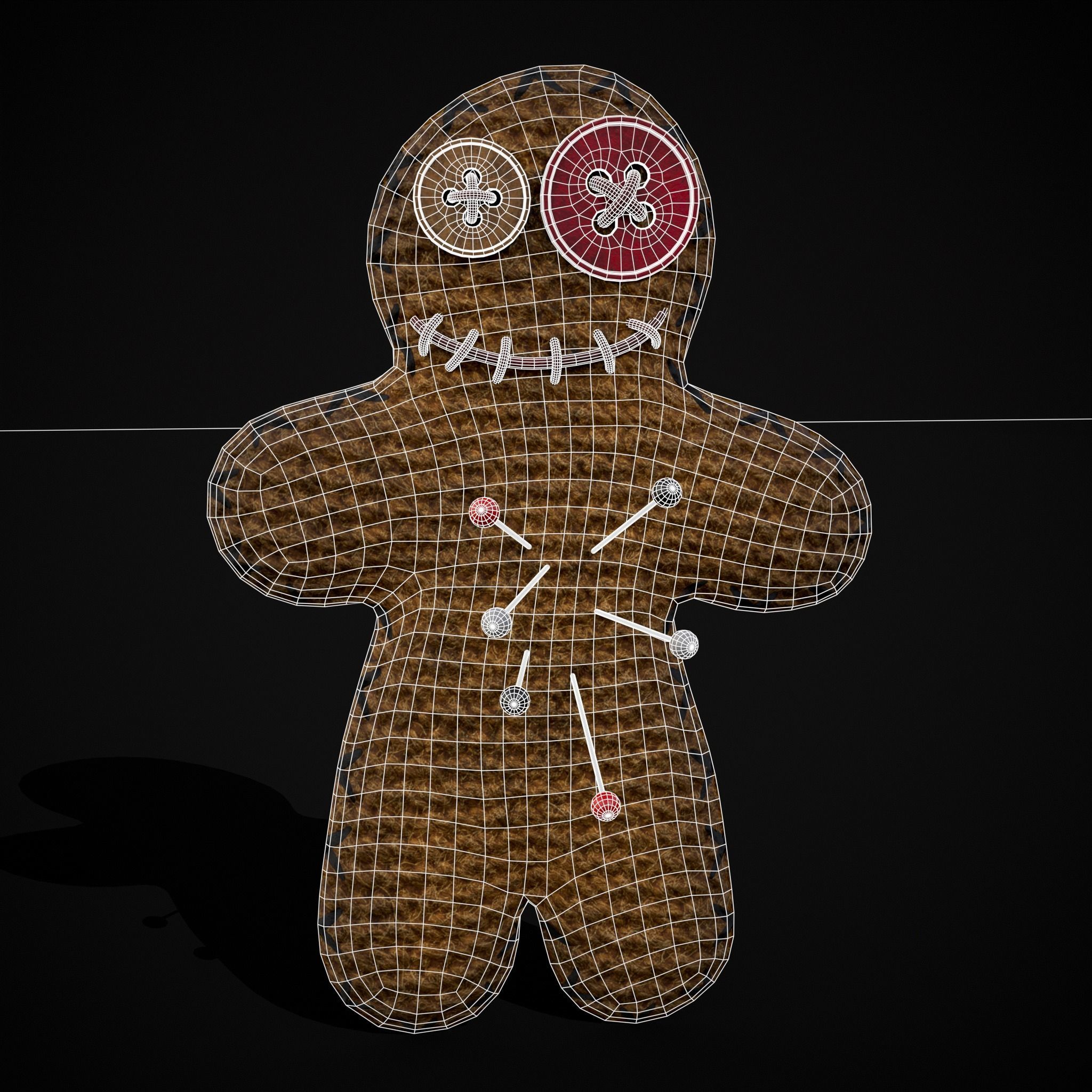 Simple Burlap Pin Effigy Free low-poly 3D model_12