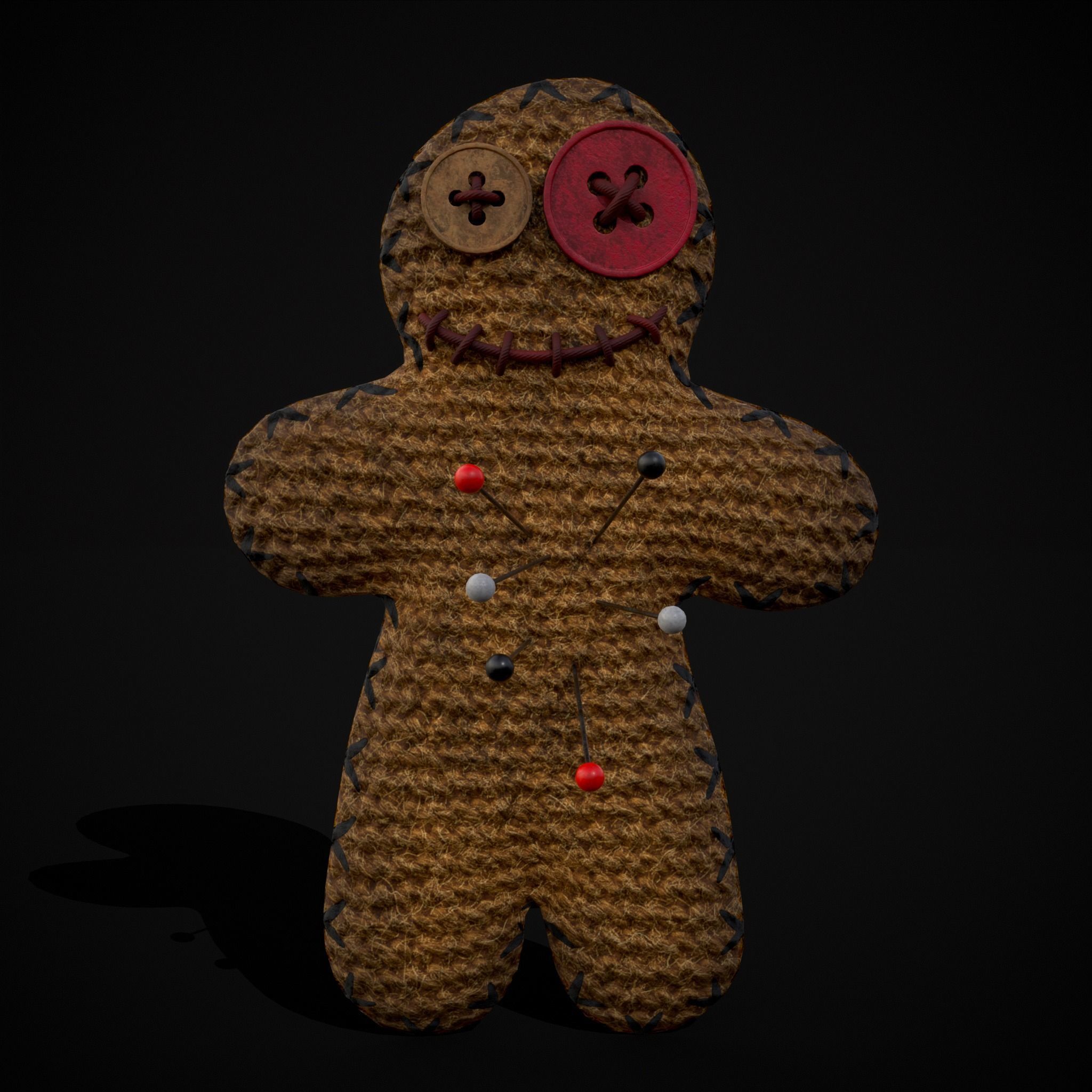 Simple Burlap Pin Effigy Free low-poly 3D model_7