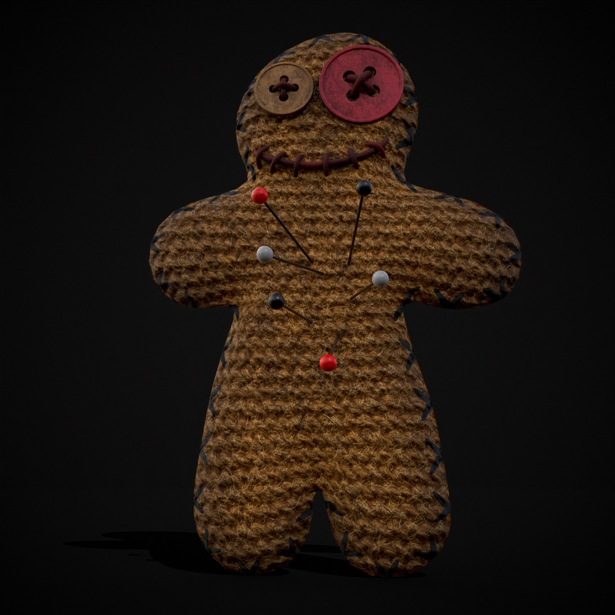 Simple Burlap Pin Effigy Free low-poly 3D model_19