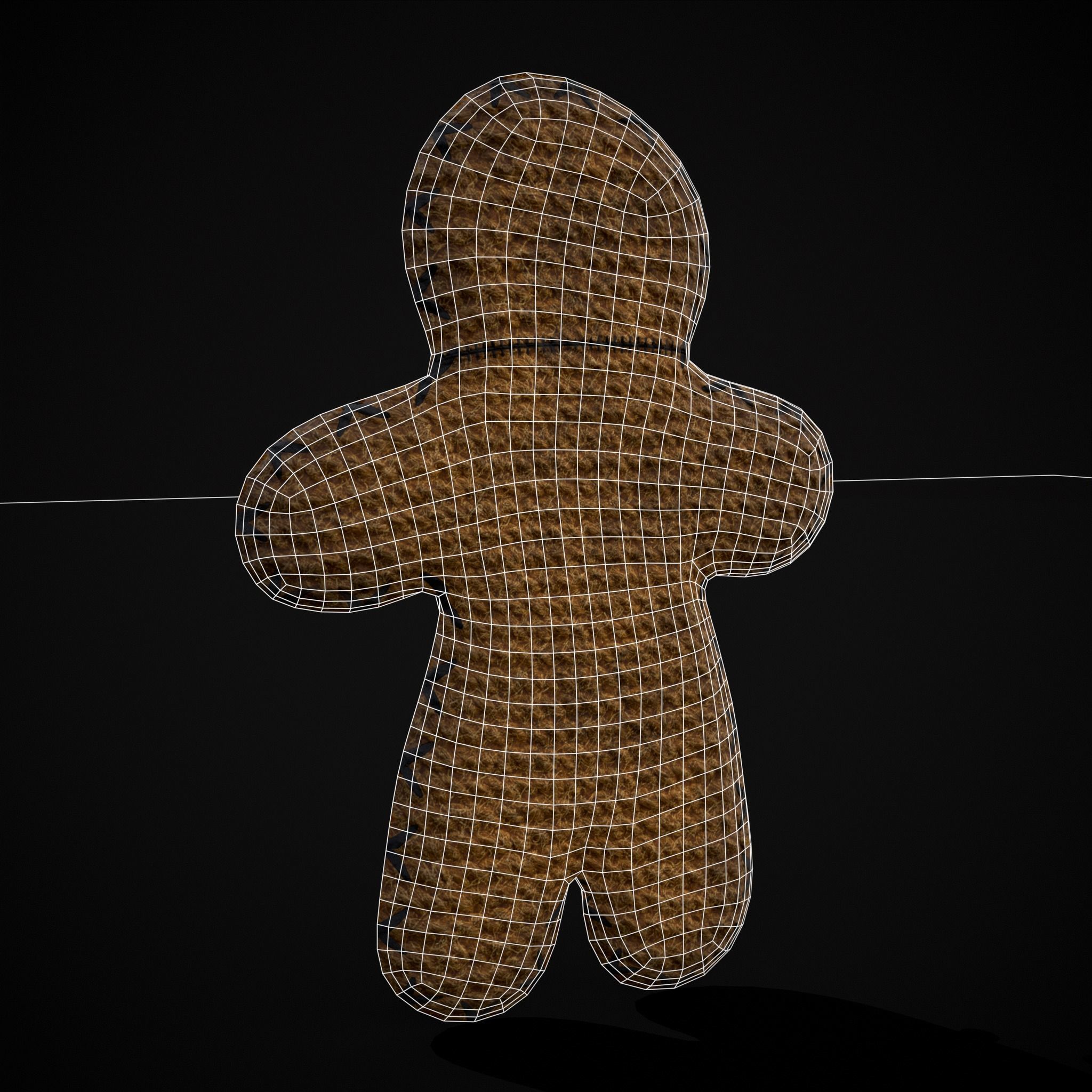 Simple Burlap Pin Effigy Free low-poly 3D model_6
